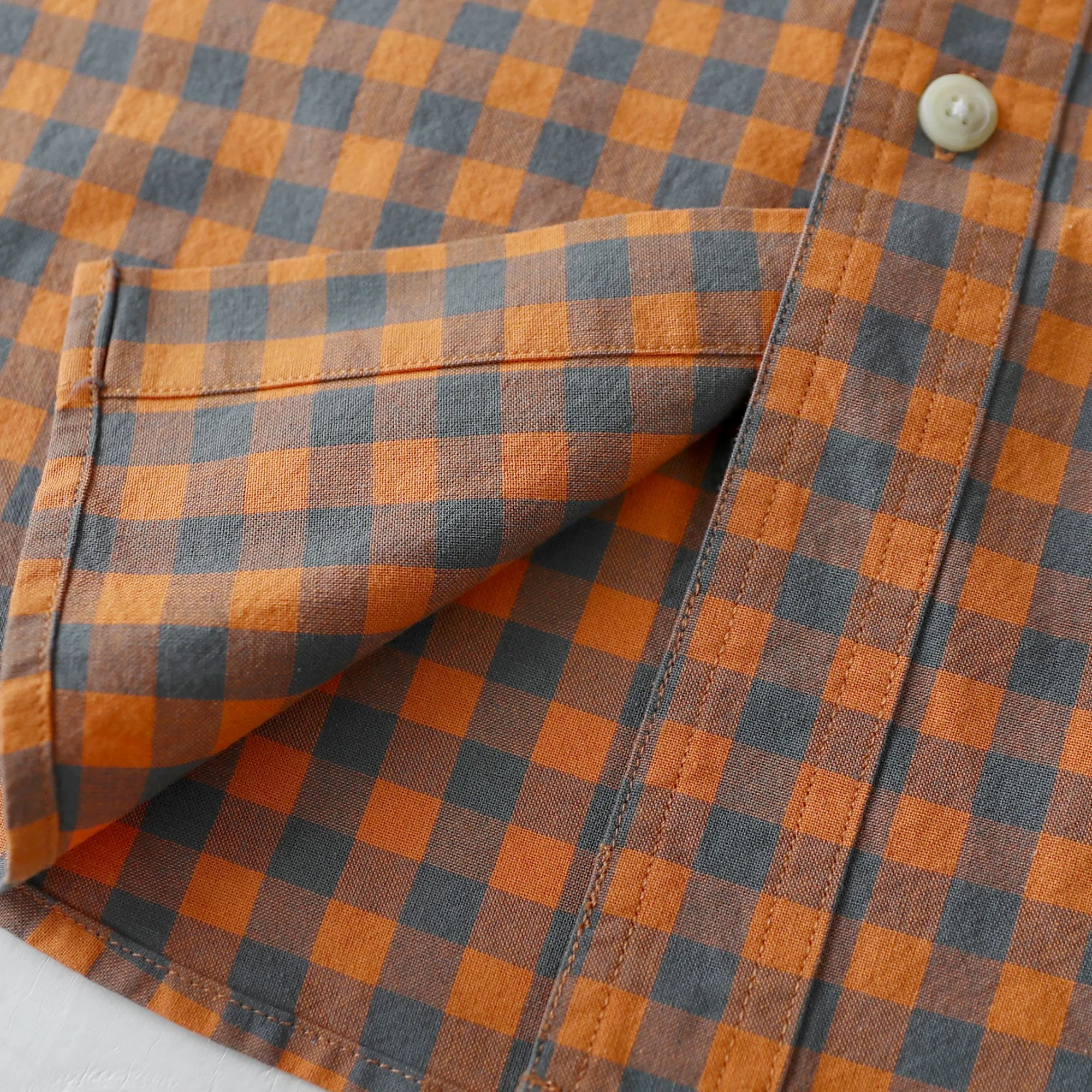 Dubinik® Men’s Button Down Short Sleeve Shirt, Double Pockets, Casual Workwear Plaid#101716 sold by Dubinik product image thumbnail 4