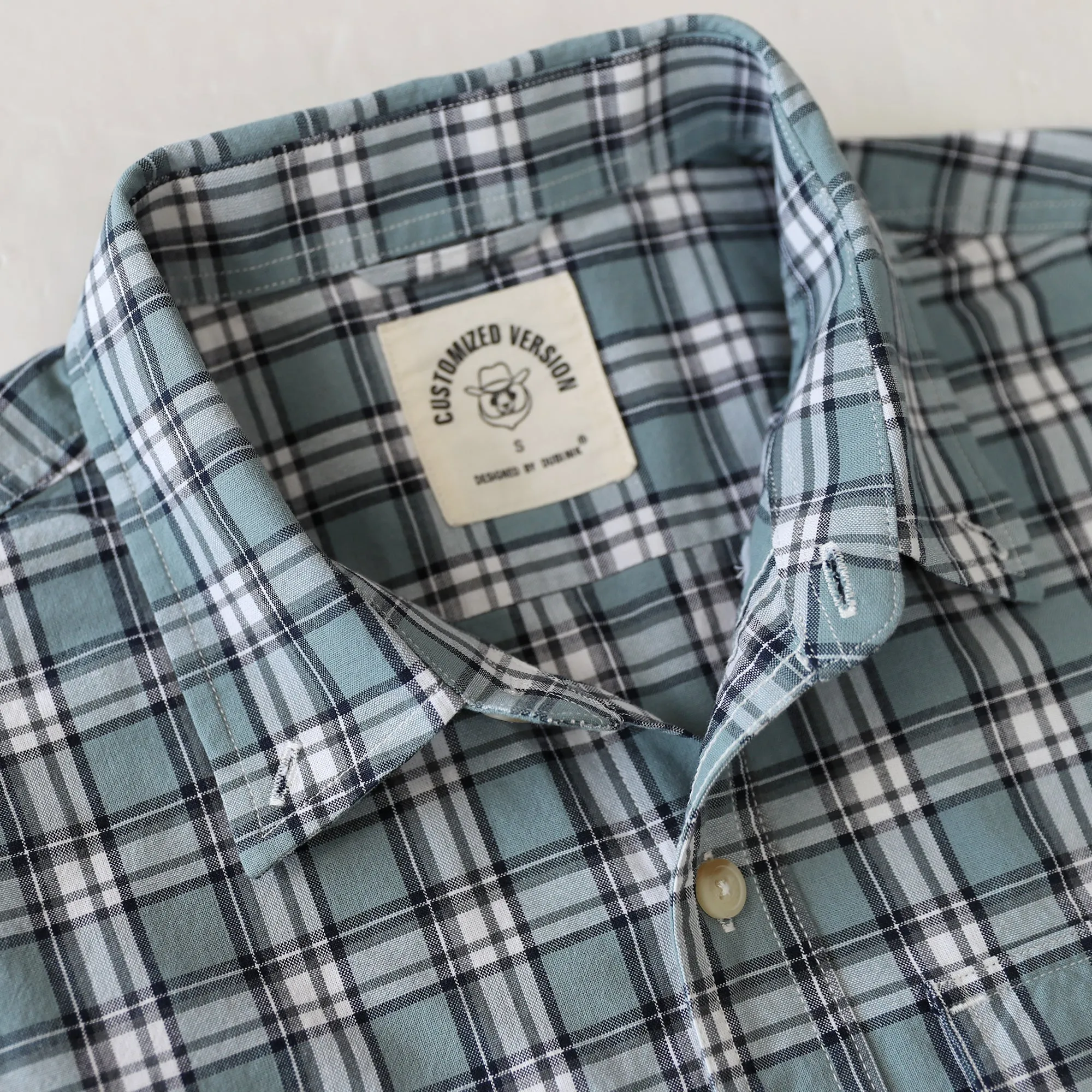 Dubinik® Men’s Button Down Short Sleeve Shirt, Double Pockets, Casual Workwear Plaid#101712 sold by Dubinik product image thumbnail 4
