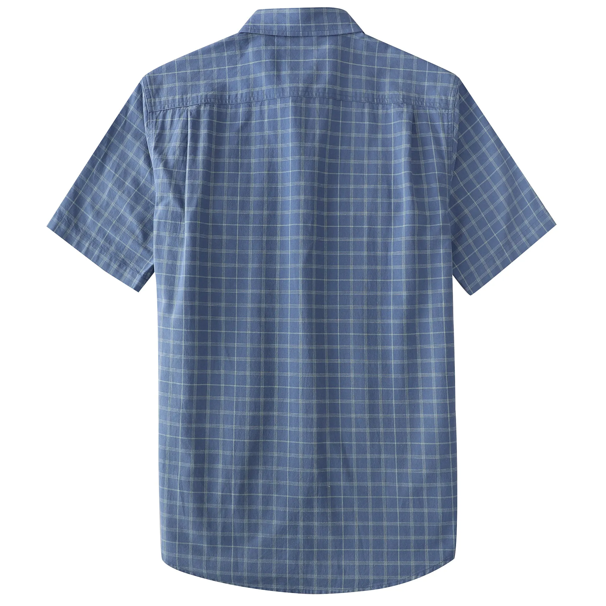 Dubinik® Men’s Button Down Short Sleeve Shirt, Double Pockets, Casual Workwear Plaid#101710 sold by Dubinik product image thumbnail 2