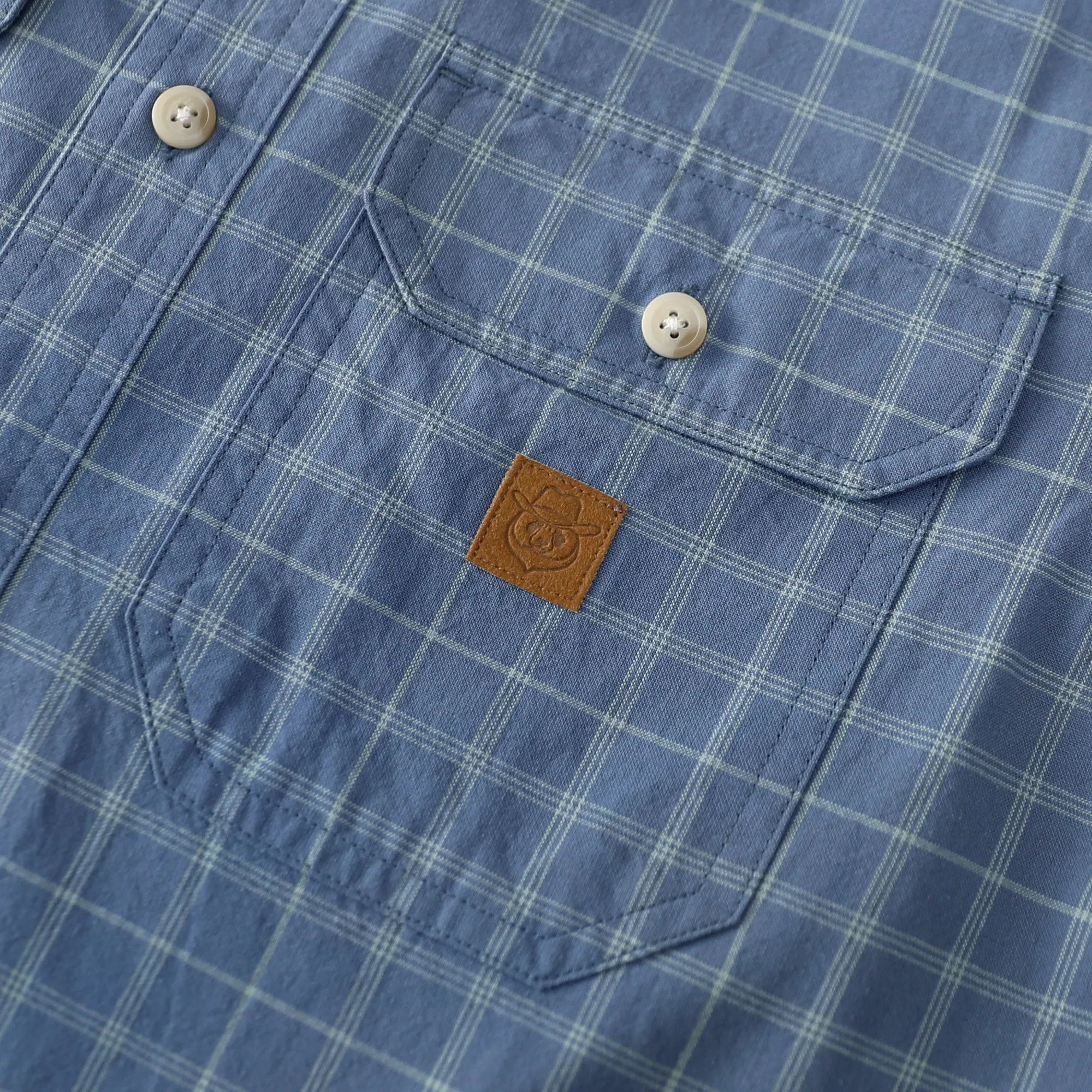 Dubinik® Men’s Button Down Short Sleeve Shirt, Double Pockets, Casual Workwear Plaid#101710 sold by Dubinik product image thumbnail 3
