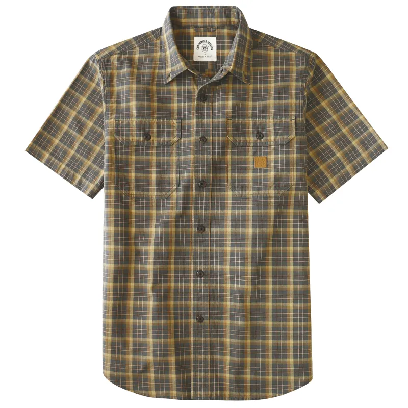 Dubinik® Men’s Button Down Short Sleeve Shirt, Double Pockets, Casual Workwear Plaid#10176 made by Dubinik