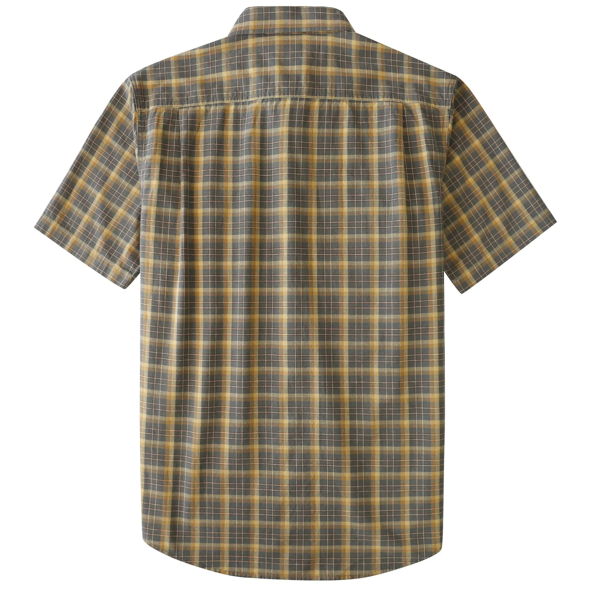 Dubinik® Men’s Button Down Short Sleeve Shirt, Double Pockets, Casual Workwear Plaid#10176 sold by Dubinik product image thumbnail 2