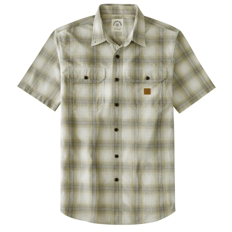 Dubinik® Men’s Button Down Short Sleeve Shirt, Double Pockets, Casual Workwear Plaid#10175 made by Dubinik