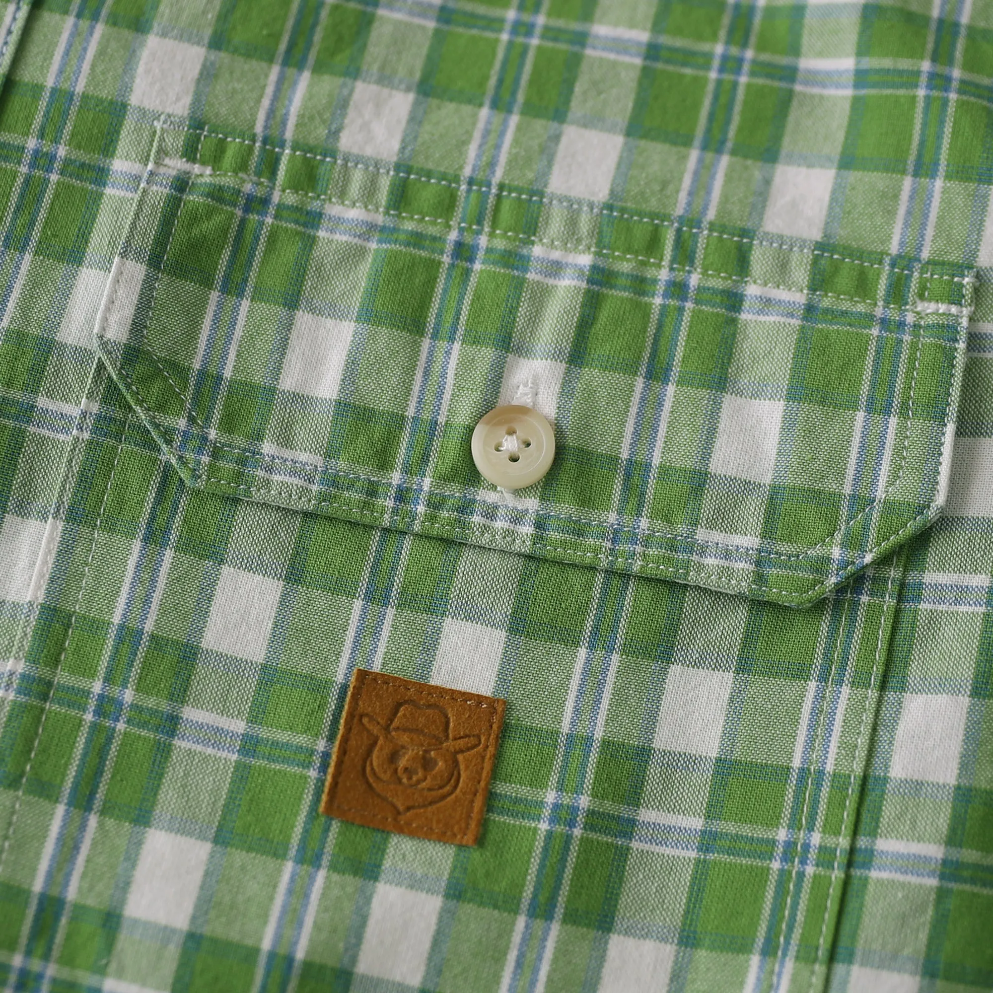 Dubinik® Men’s Button Down Short Sleeve Shirt, Double Pockets, Casual Workwear Plaid#10174 sold by Dubinik product image thumbnail 4