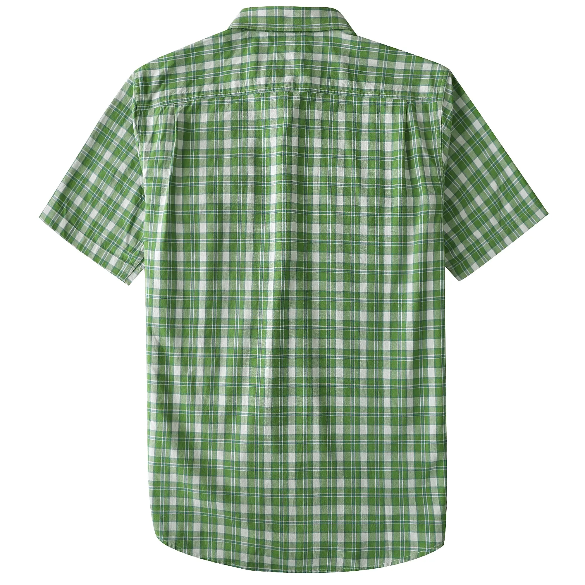 Dubinik® Men’s Button Down Short Sleeve Shirt, Double Pockets, Casual Workwear Plaid#10174 sold by Dubinik product image thumbnail 2