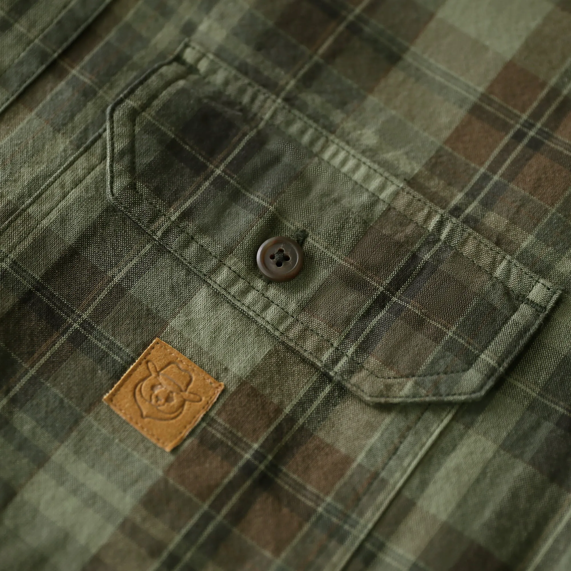 Dubinik® Men’s Button Down Short Sleeve Shirt, Double Pockets, Casual Workwear Plaid#10173 sold by Dubinik product image thumbnail 5