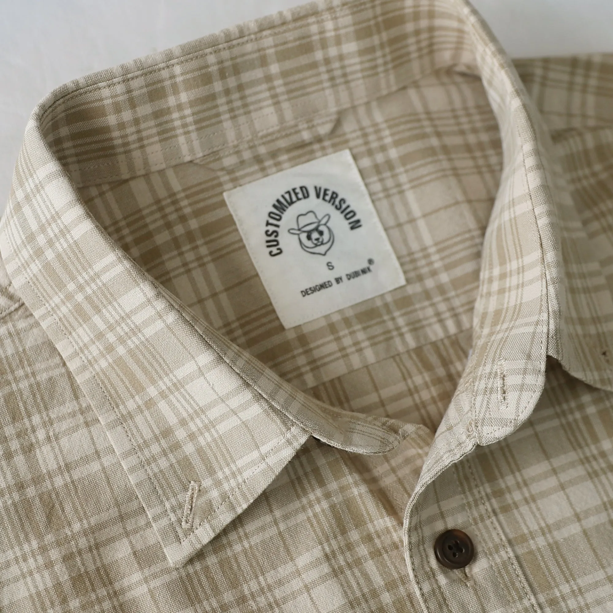 Dubinik® Men’s Button Down Short Sleeve Shirt, Double Pockets, Casual Workwear Plaid#10171 sold by Dubinik product image thumbnail 4