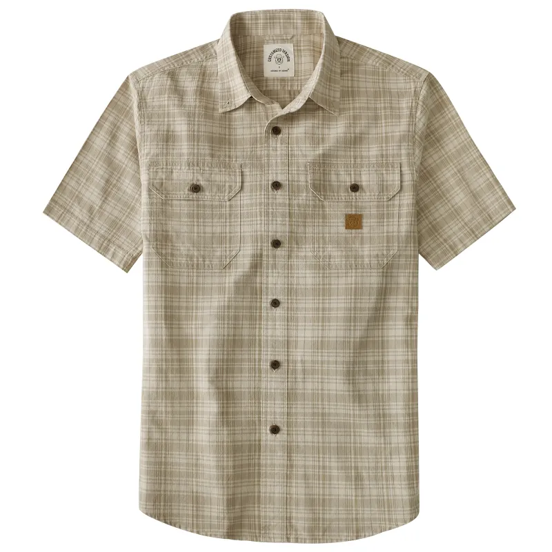 Dubinik® Men’s Button Down Short Sleeve Shirt, Double Pockets, Casual Workwear Plaid#10171 made by Dubinik