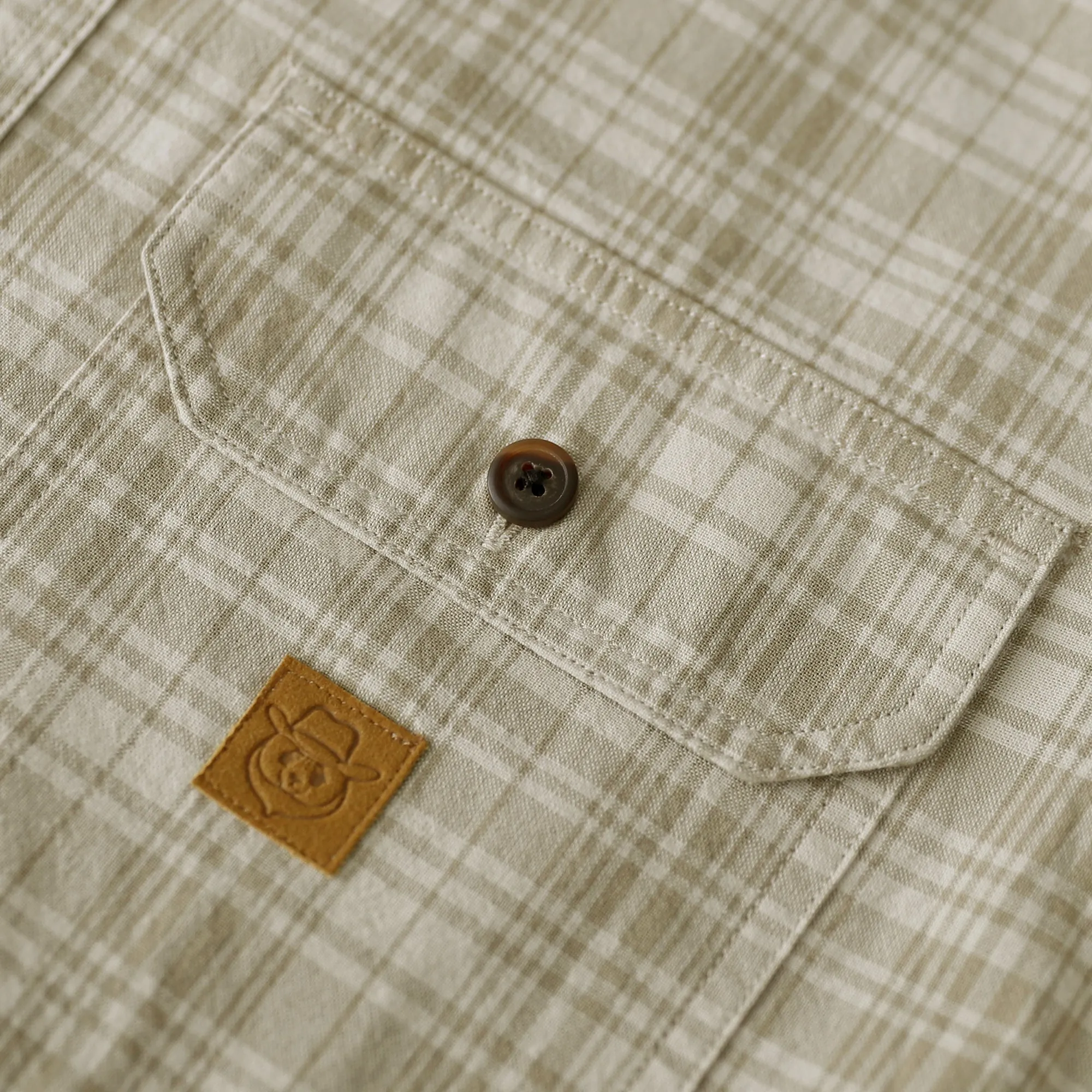 Dubinik® Men’s Button Down Short Sleeve Shirt, Double Pockets, Casual Workwear Plaid#10171 sold by Dubinik product image thumbnail 5