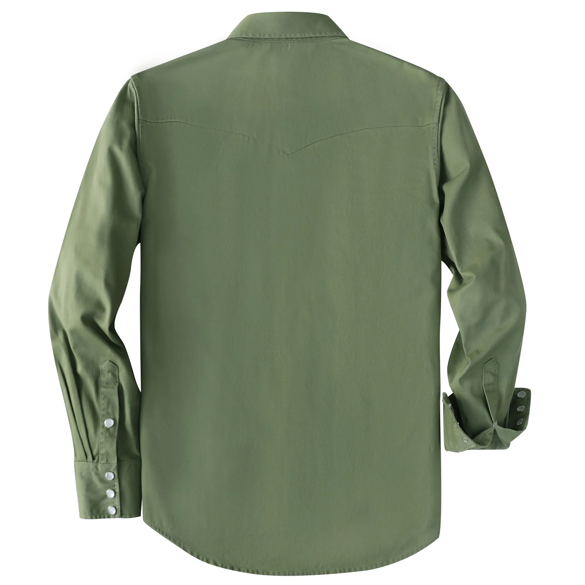 Dubinik® 7.2oz Men's Western Cowboy Pearl Snap Long Sleeve Work Shirt#10609 sold by Dubinik product image thumbnail 2