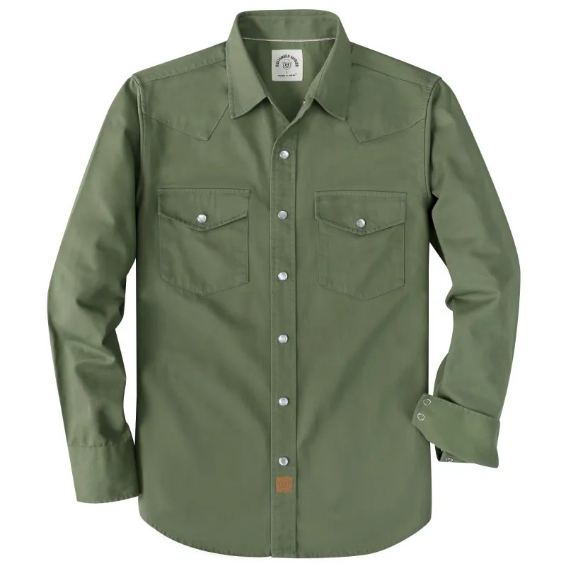 Dubinik® 7.2oz Men's Western Cowboy Pearl Snap Long Sleeve Work Shirt#10609 made by Dubinik