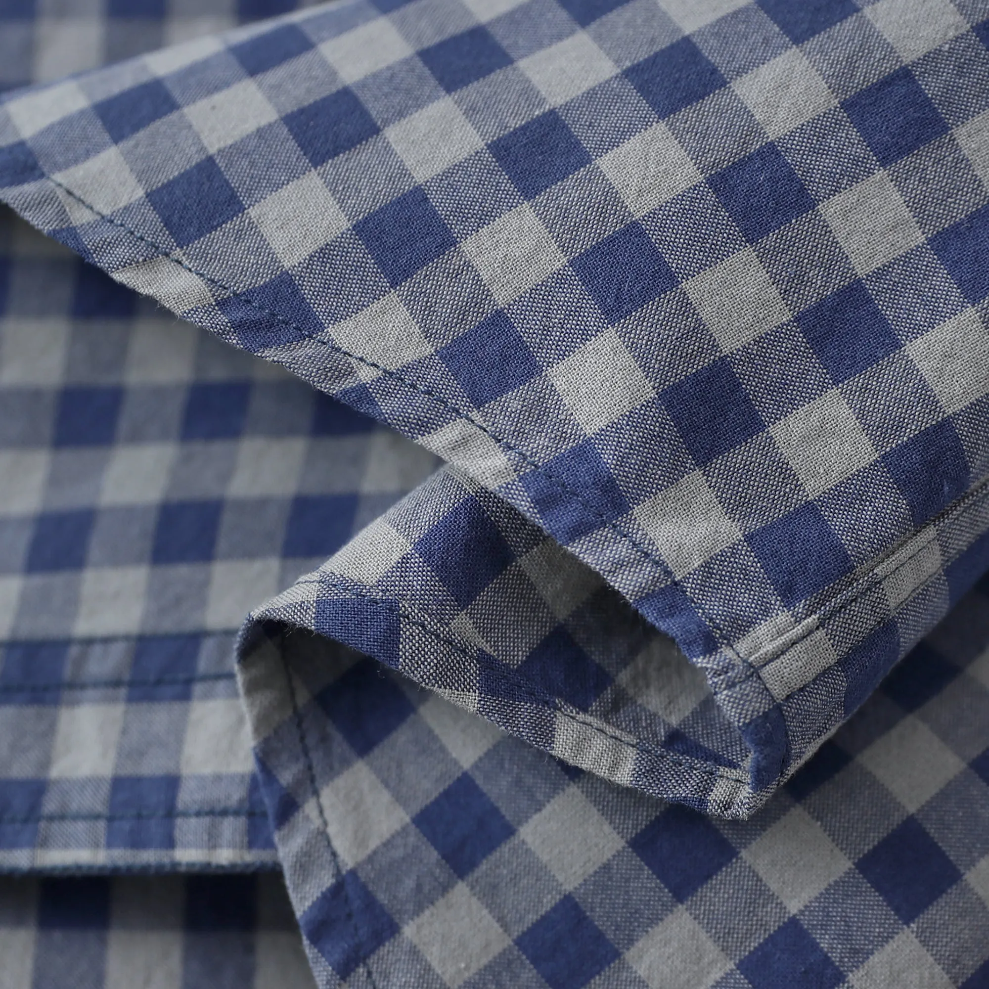 Dubinik® 4.6oz Mens Lightweight Pure Cotton Long Sleeve Plaid Shirt#101818 sold by Dubinik product image thumbnail 4