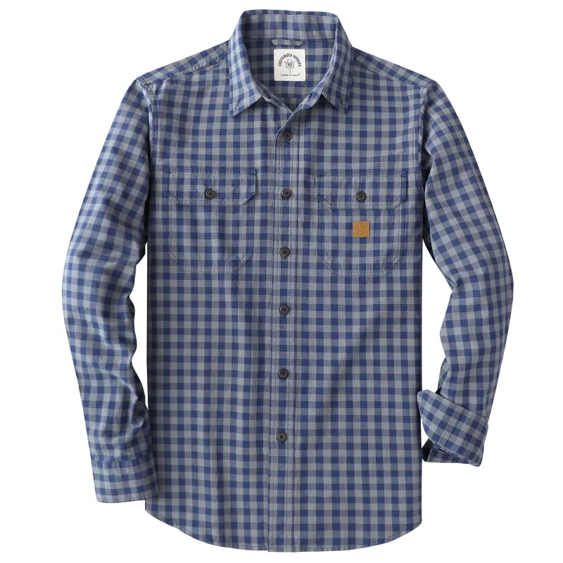 Dubinik® 4.6oz Mens Lightweight Pure Cotton Long Sleeve Plaid Shirt#101818 made by Dubinik