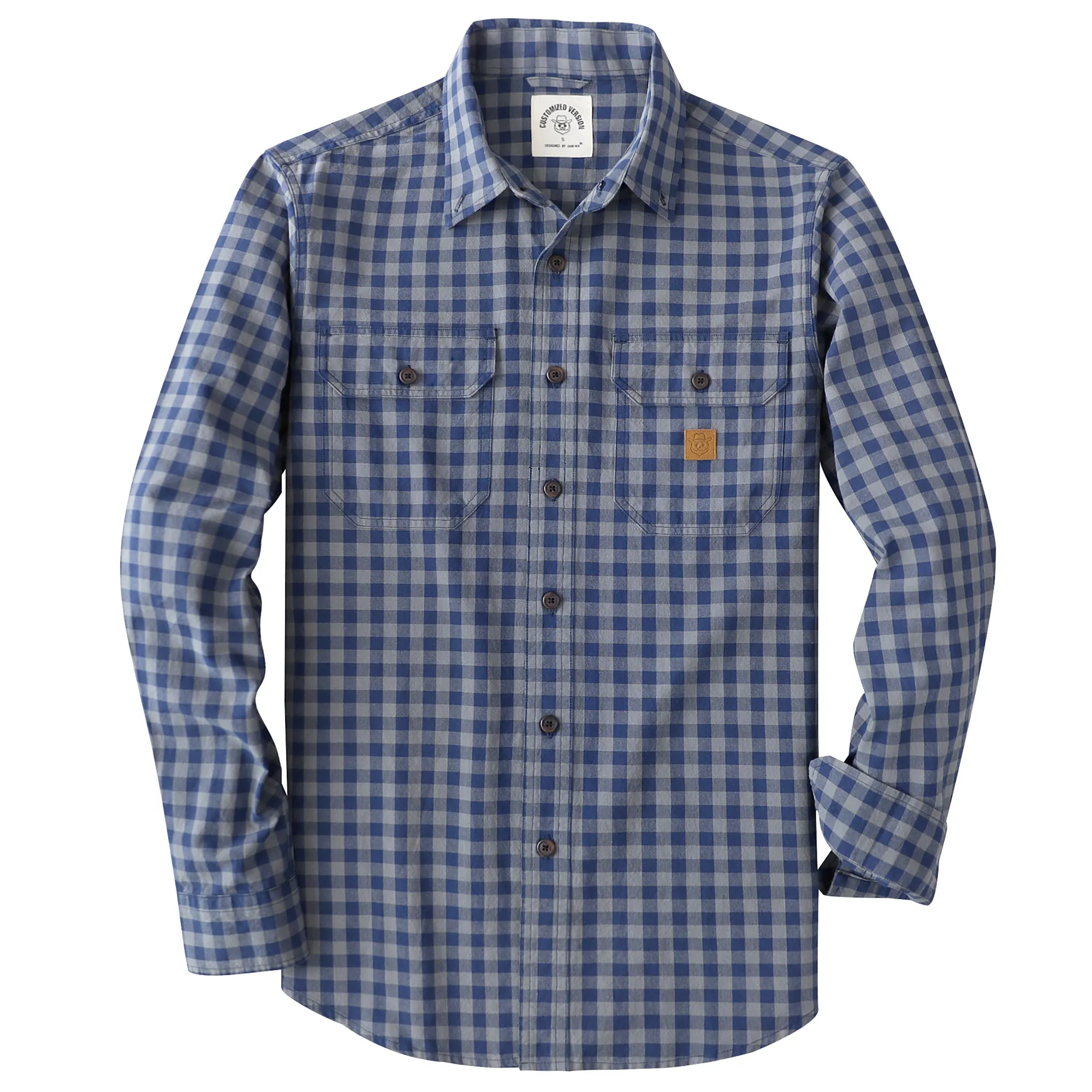 Dubinik® 4.6oz Mens Lightweight Pure Cotton Long Sleeve Plaid Shirt#101818 sold by Dubinik