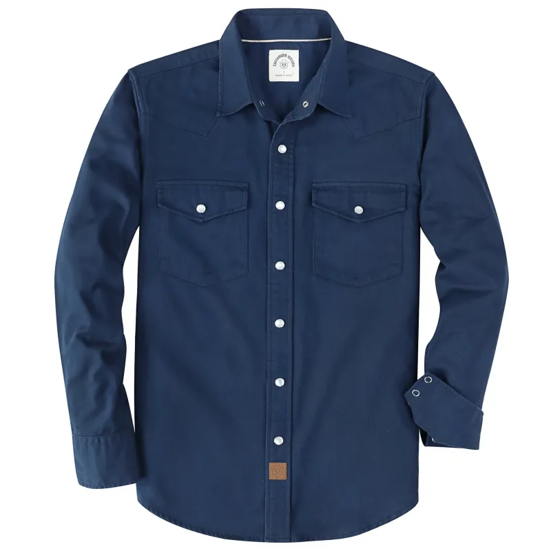 Dubinik® 7.2oz Men's Western Cowboy Pearl Snap Long Sleeve Work Shirt#10602 made by Dubinik