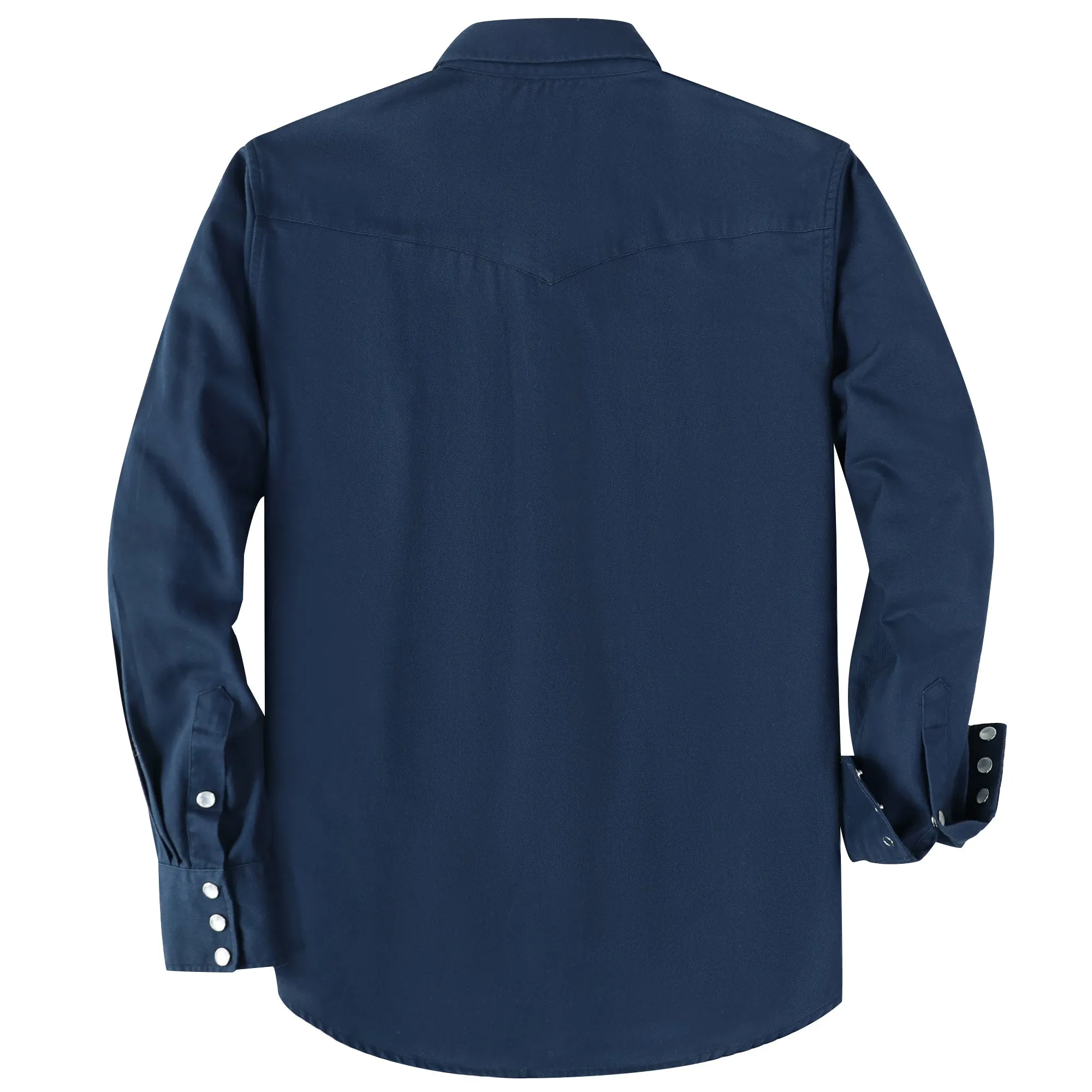 Dubinik® 7.2oz Men's Western Cowboy Pearl Snap Long Sleeve Work Shirt#10602 sold by Dubinik product image thumbnail 2