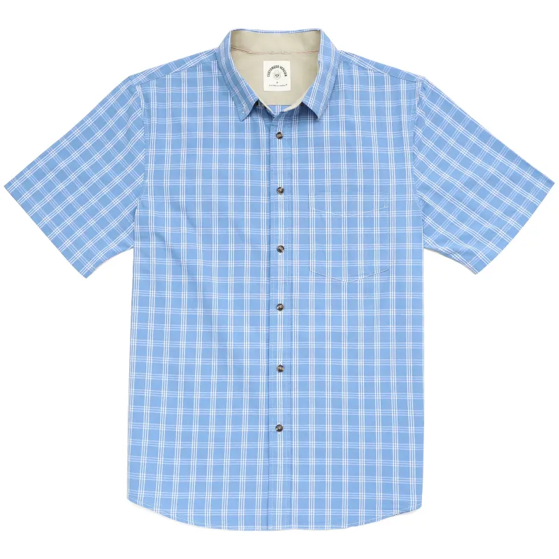 Men's casual short-sleeved cotton shirt #0017 made by Dubinik