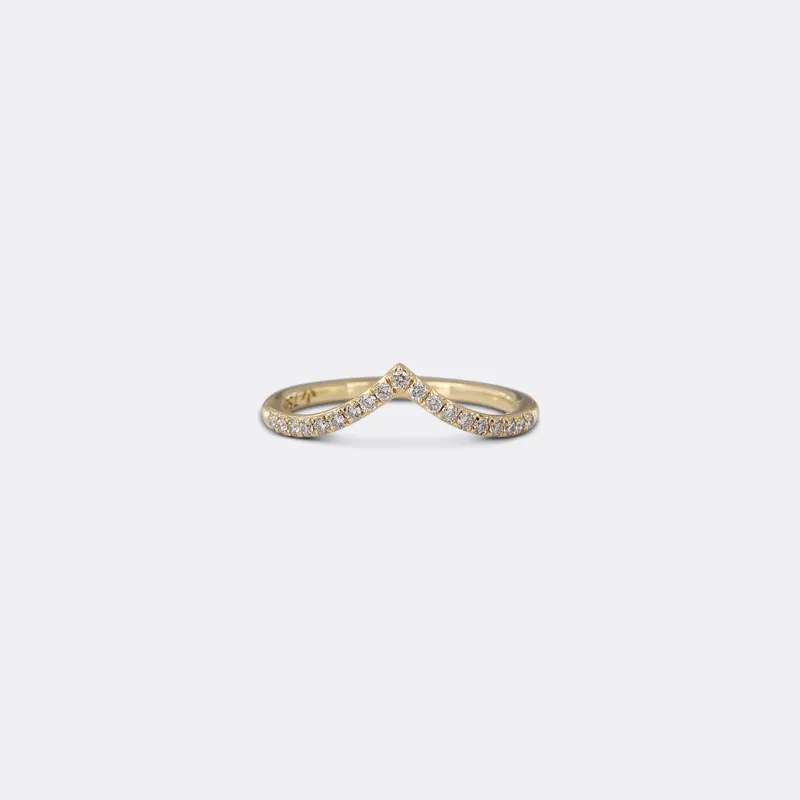V PAVÉ ring made by Ann Perica