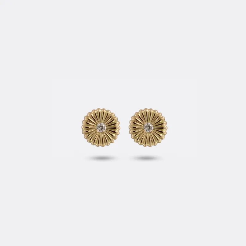 SUN ear studs made by Ann Perica