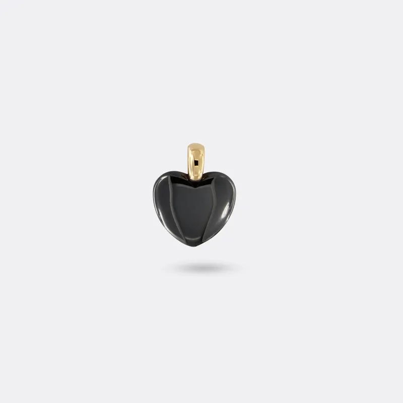 HEMATITE HEART charm made by Ann Perica