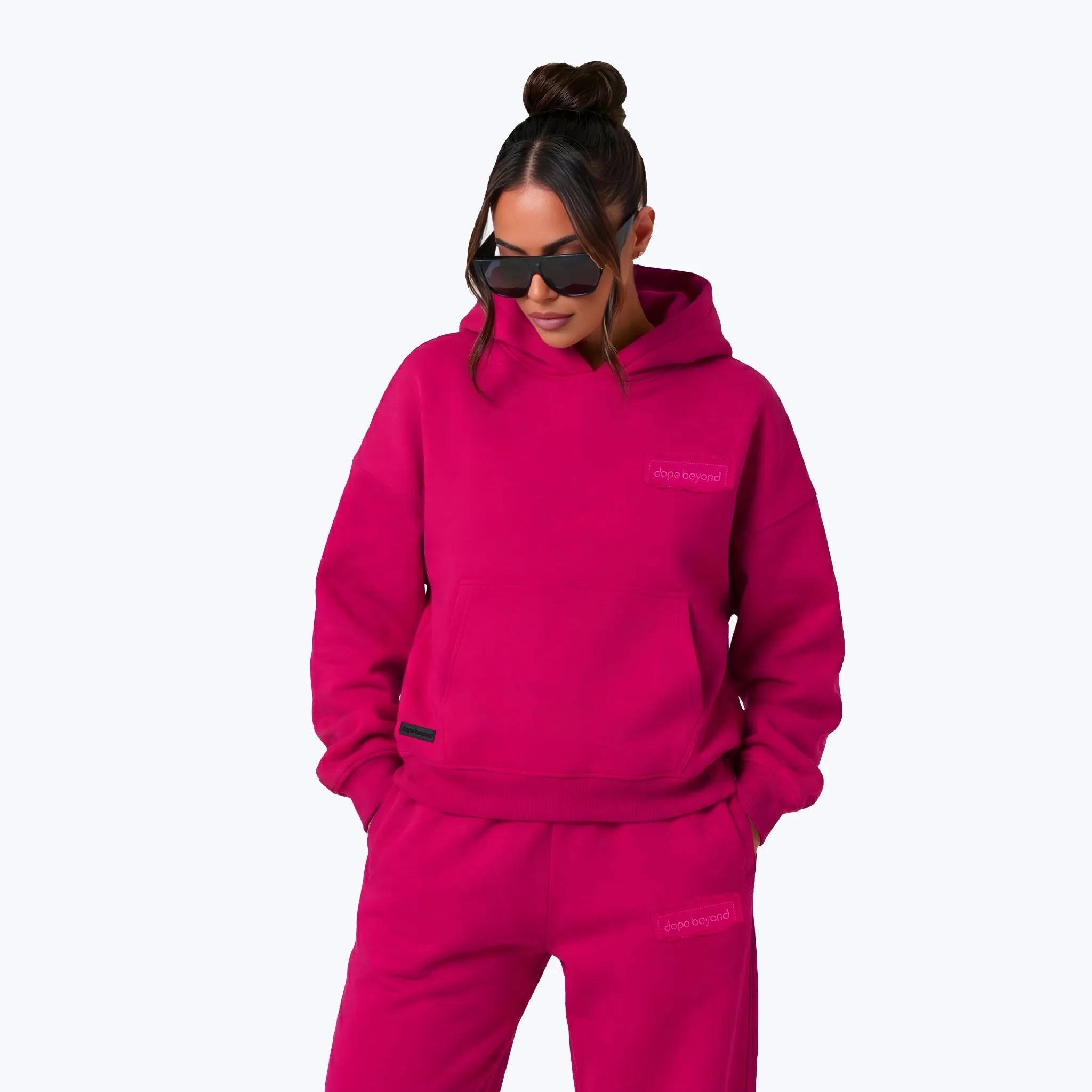 Signature Heavyweight Hoodie – Hot Pink sold by Dope Beyond product image thumbnail 3