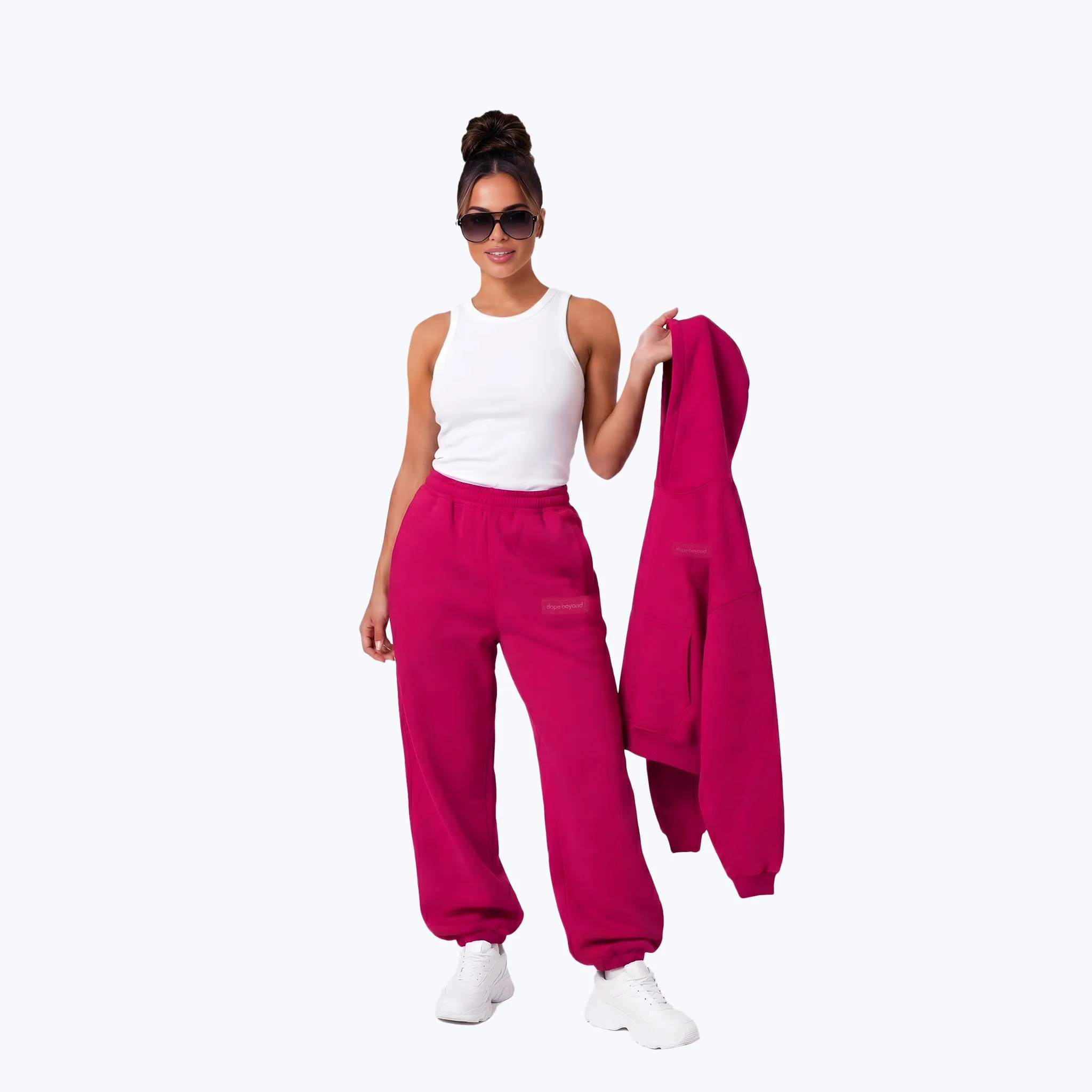 Signature Heavyweight Joggers - Hot Pink sold by Dope Beyond product image thumbnail 3