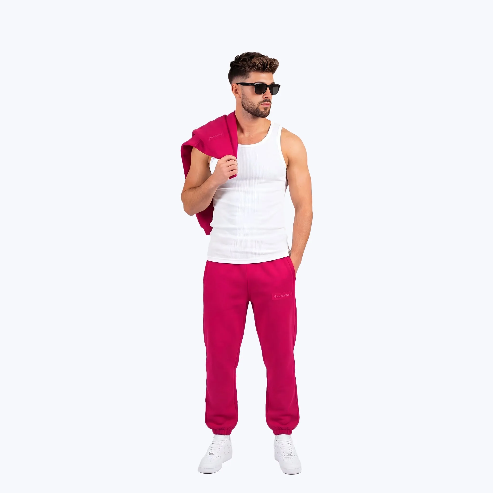 Signature Heavyweight Joggers - Hot Pink sold by Dope Beyond product image thumbnail 2