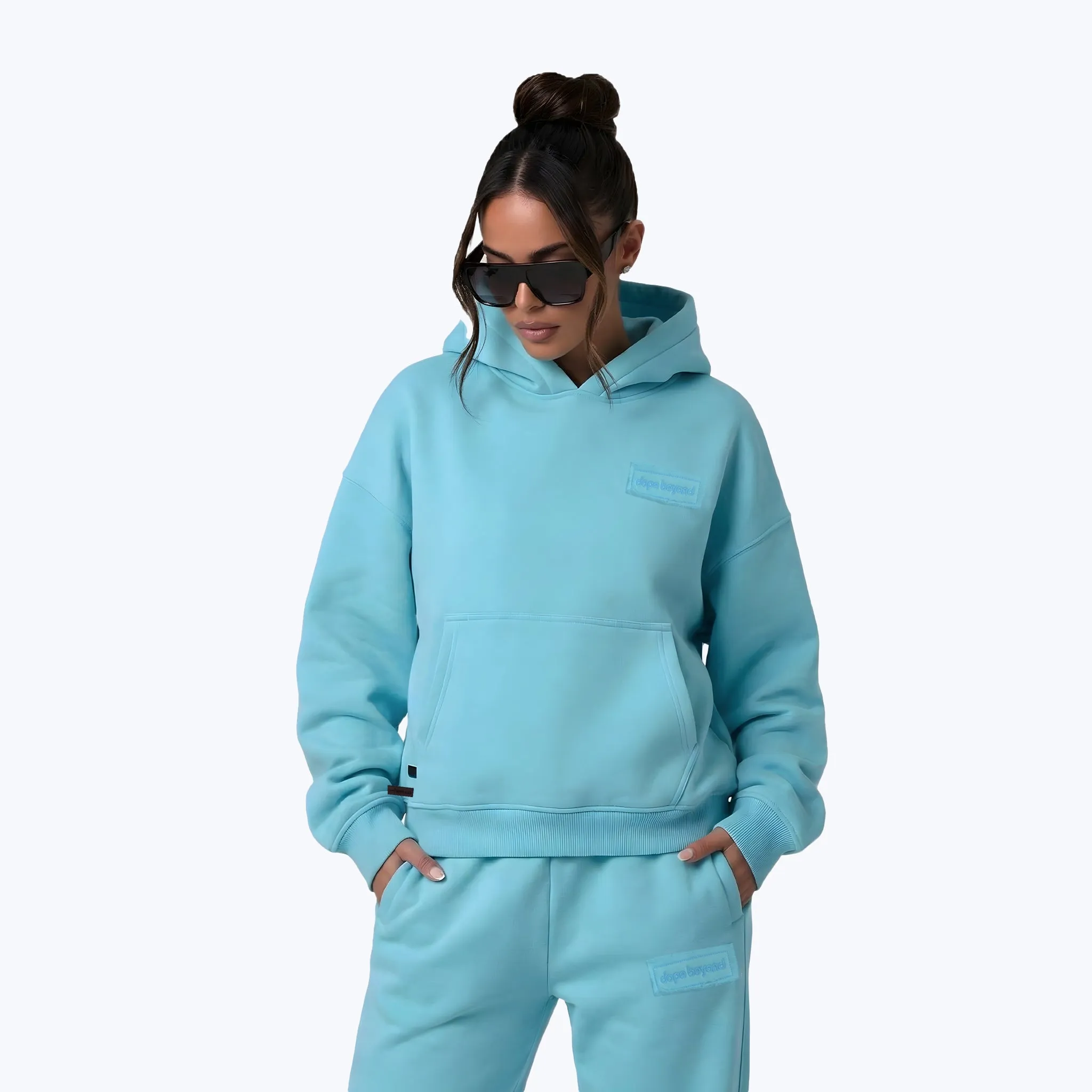 Signature Heavyweight Hoodie – Aqua Blue sold by Dope Beyond product image thumbnail 3