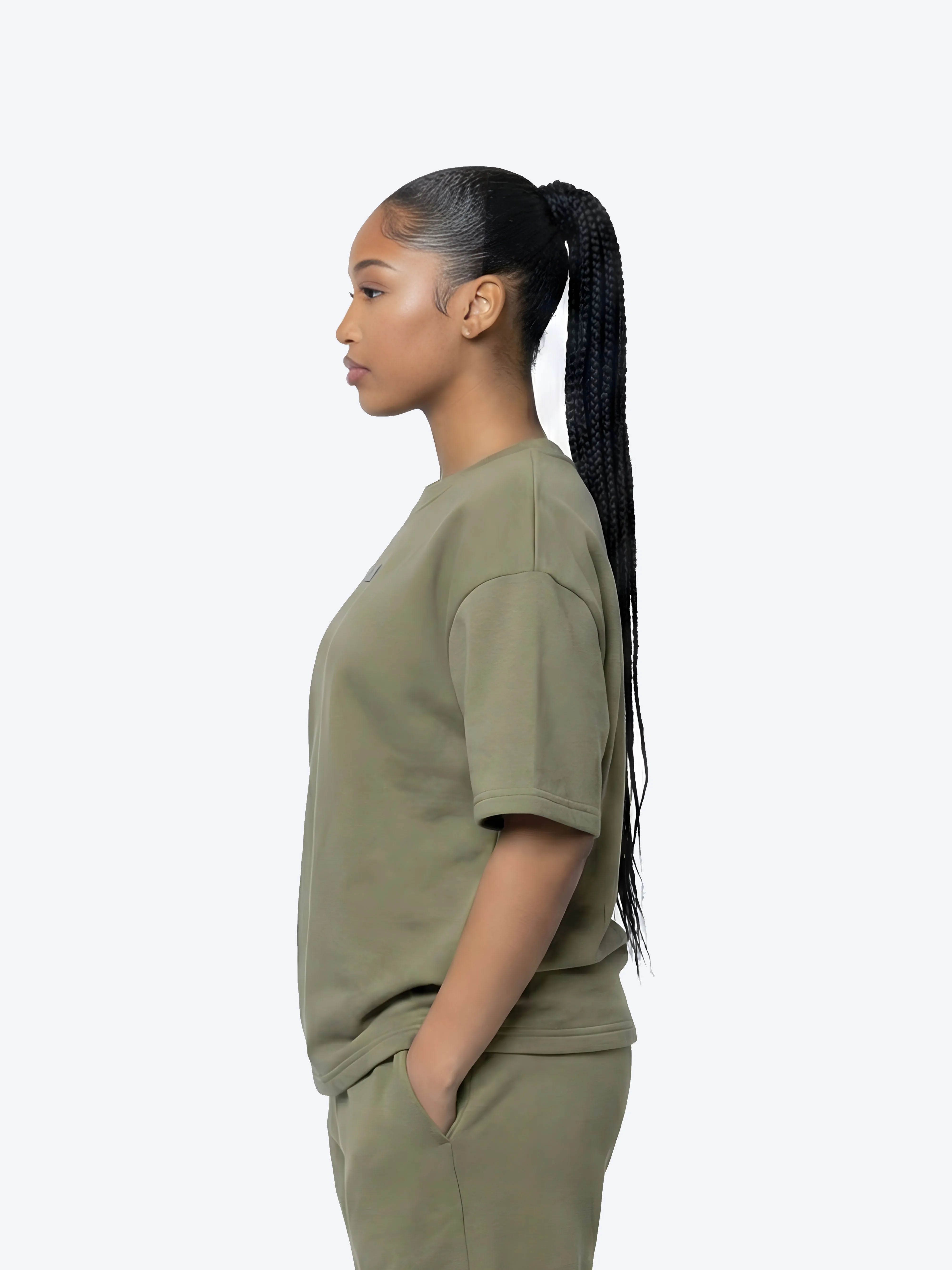 Everyday Heavyweight Tee – Olive Green sold by Dope Beyond product image thumbnail 5