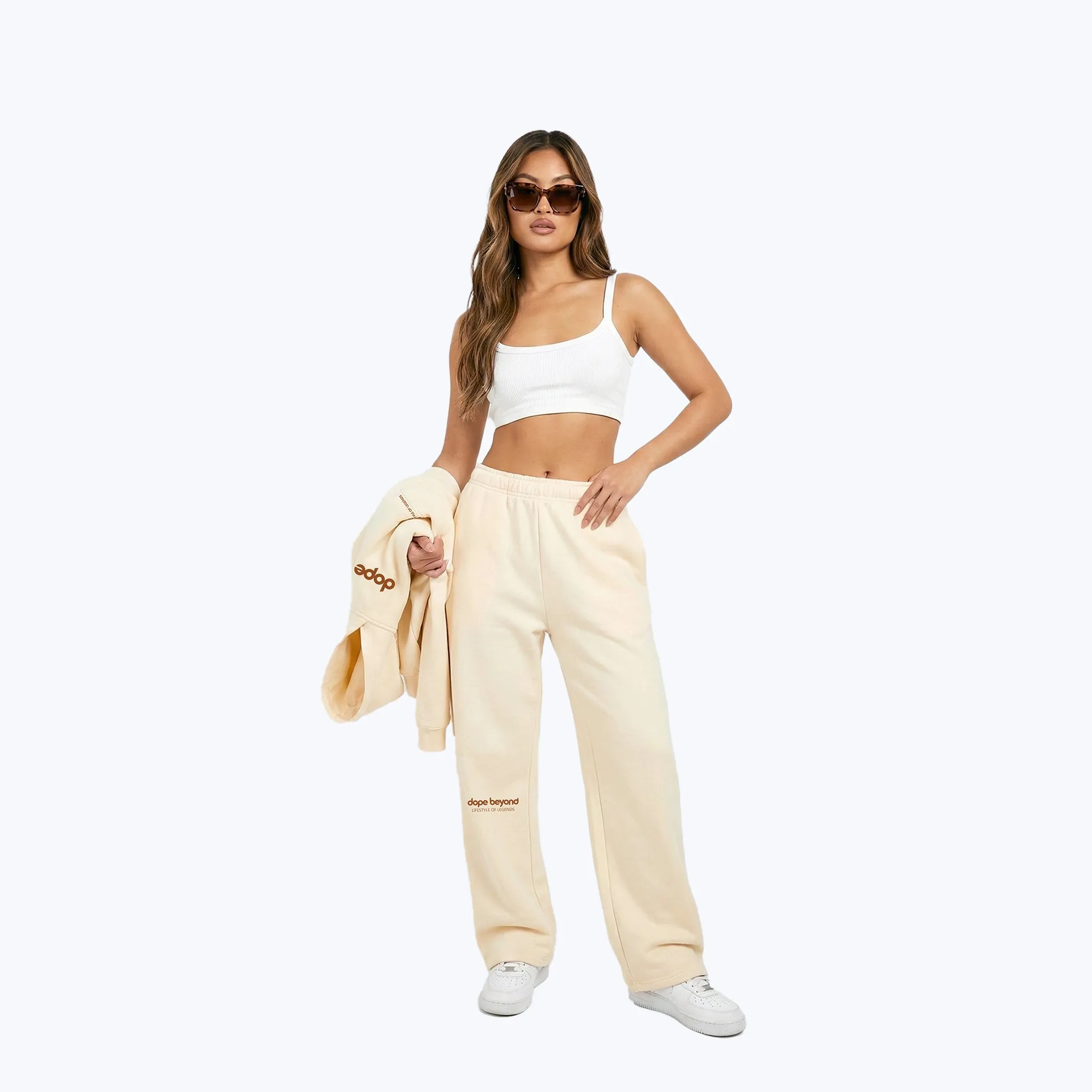 Legends Essential Joggers – Beige sold by Dope Beyond product image thumbnail 3
