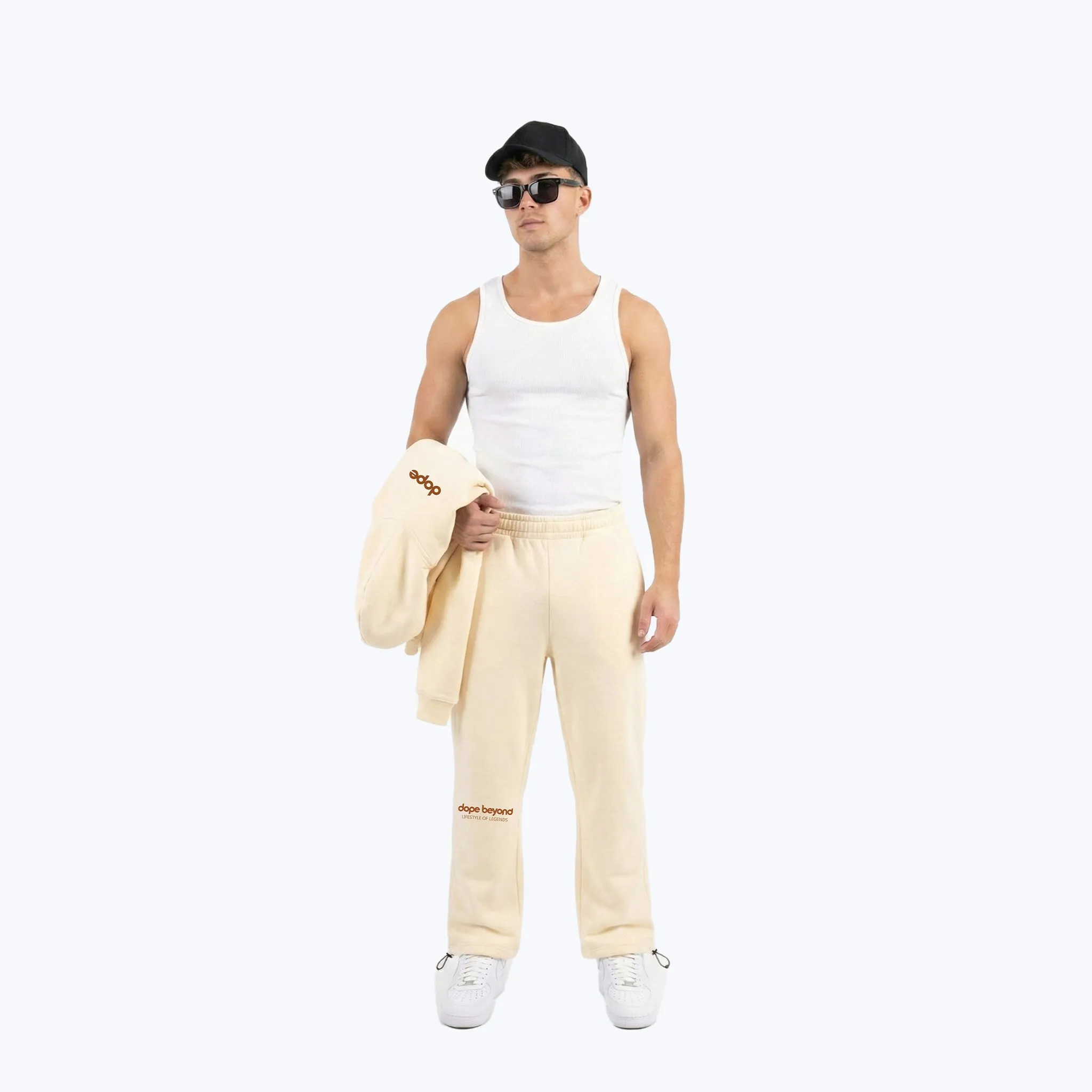 Legends Essential Joggers – Beige sold by Dope Beyond product image thumbnail 2