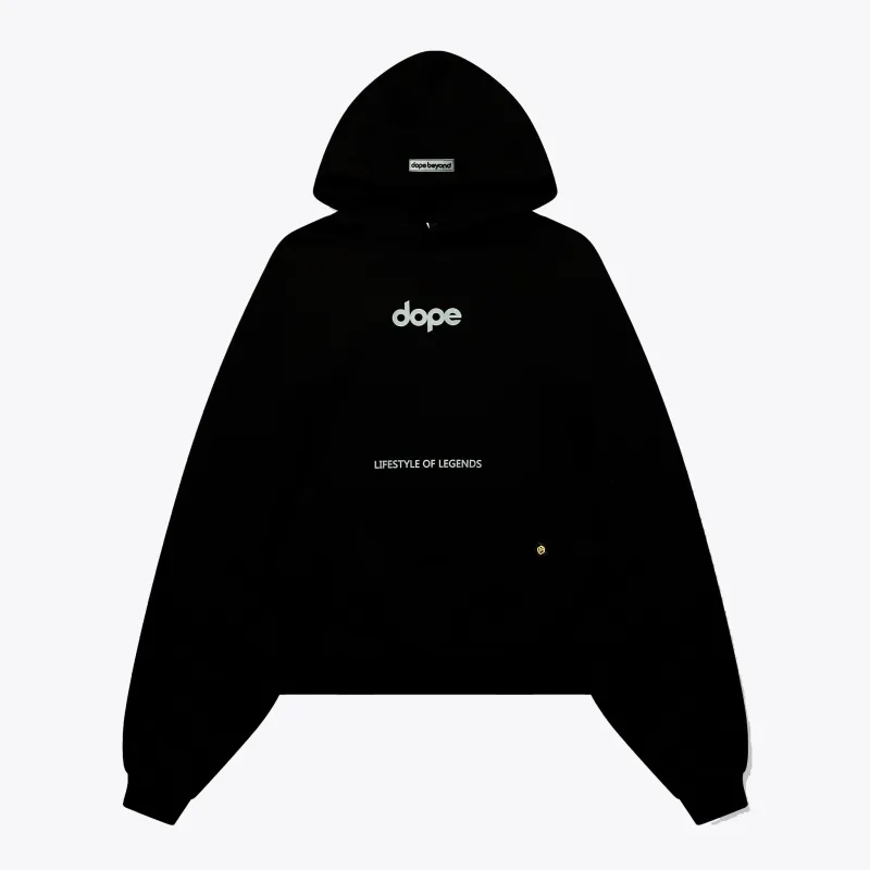 Legends Series Oversized Hoodie – Jet Black sold by Dope Beyond