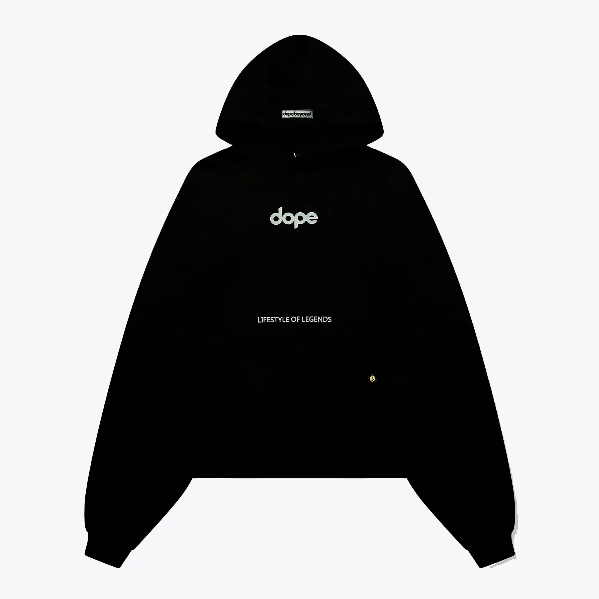 Legends Series Oversized Hoodie – Jet Black sold by Dope Beyond