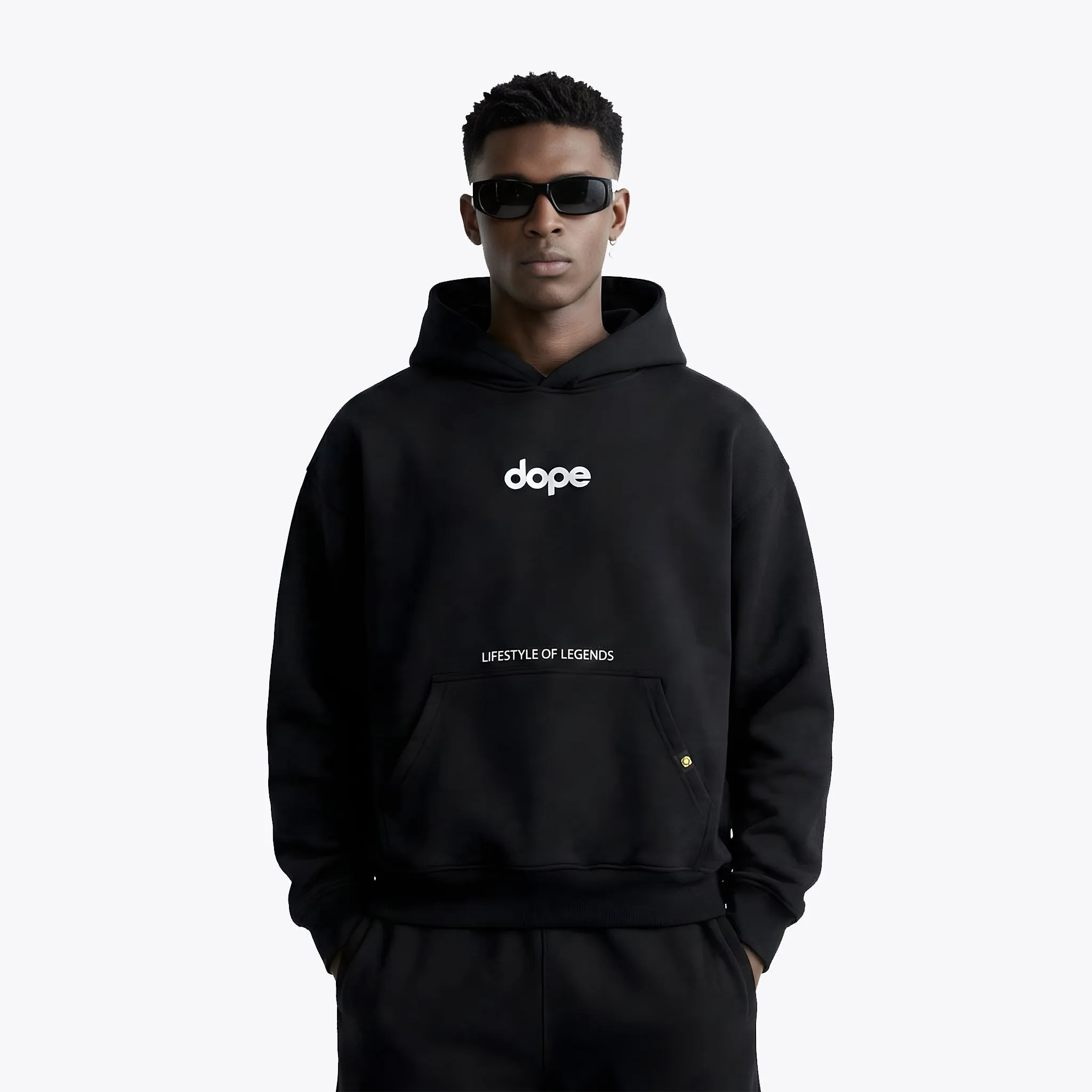Legends Series Oversized Hoodie – Jet Black sold by Dope Beyond product image thumbnail 2