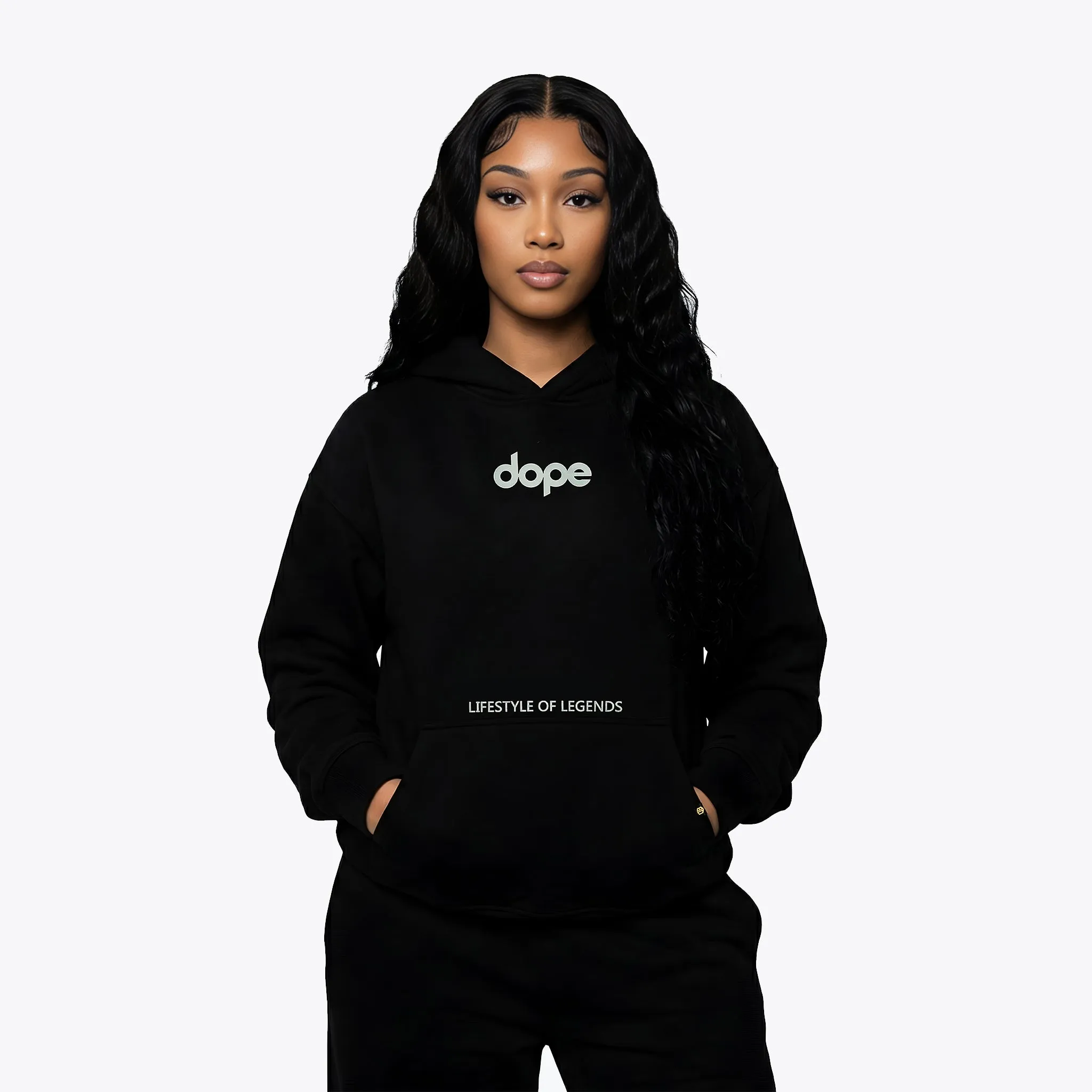 Legends Series Oversized Hoodie – Jet Black sold by Dope Beyond product image thumbnail 3