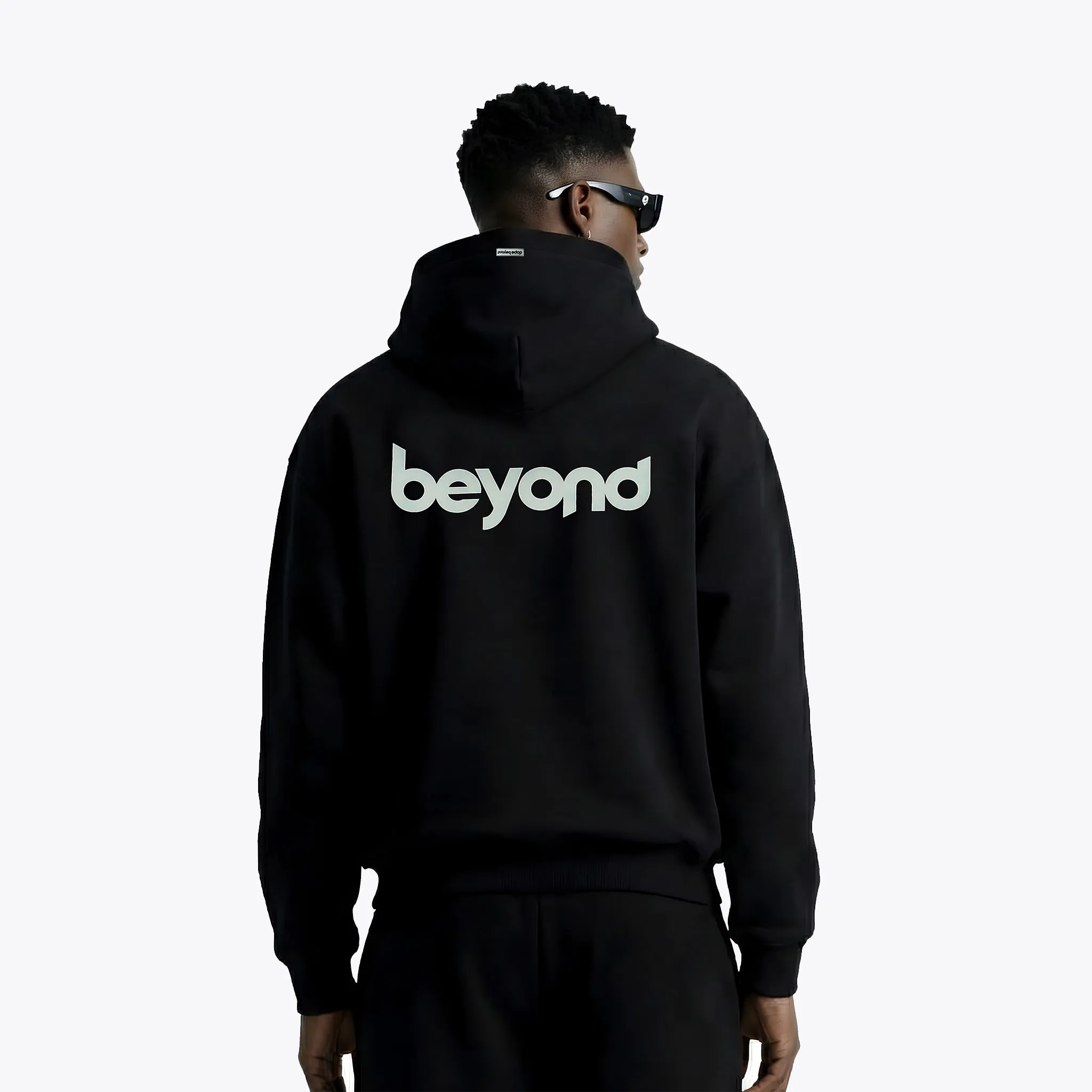 Legends Series Oversized Hoodie – Jet Black sold by Dope Beyond product image thumbnail 4