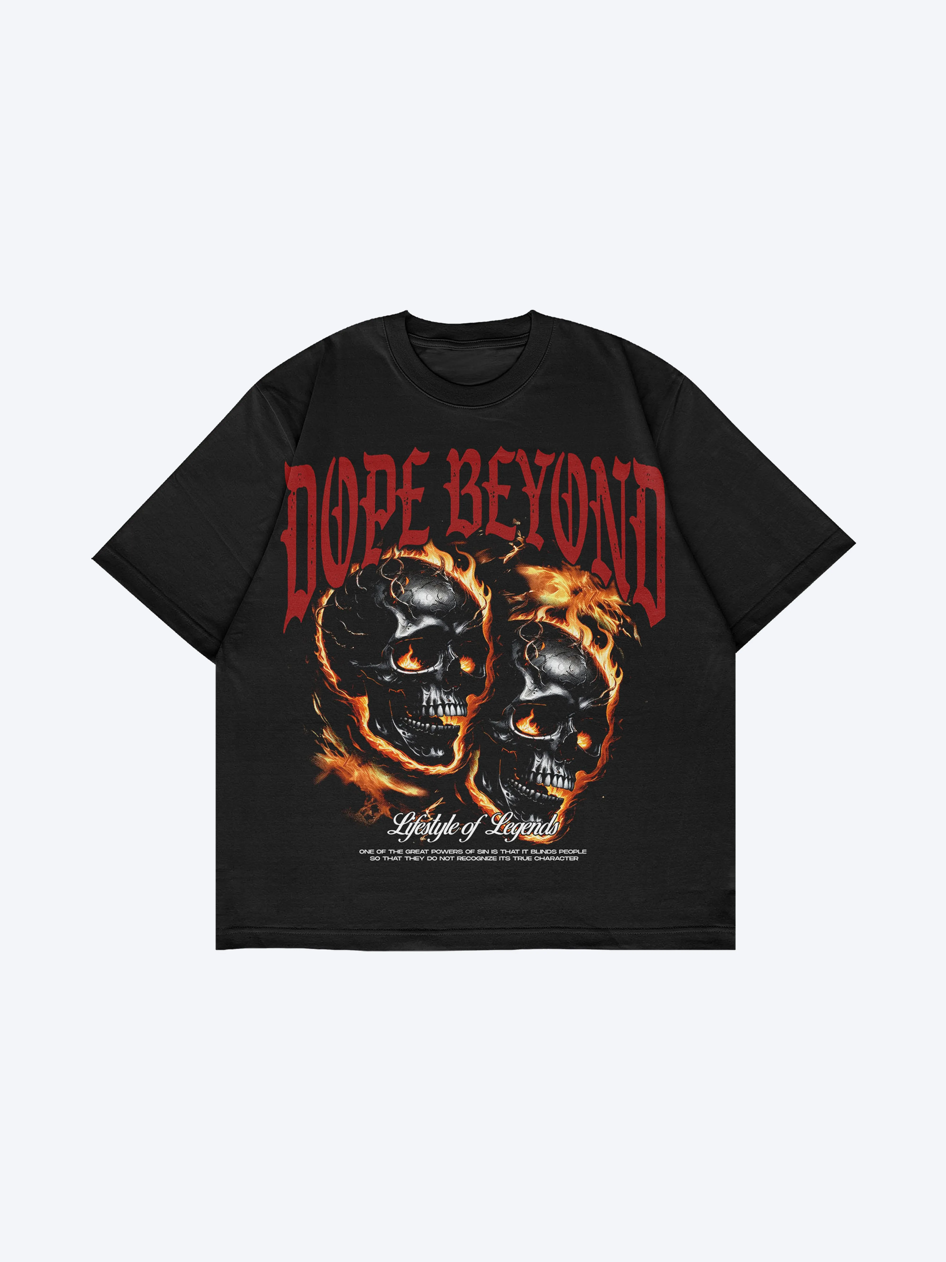 Shadow Skull Heavyweight Tee – Jet Black sold by Dope Beyond
