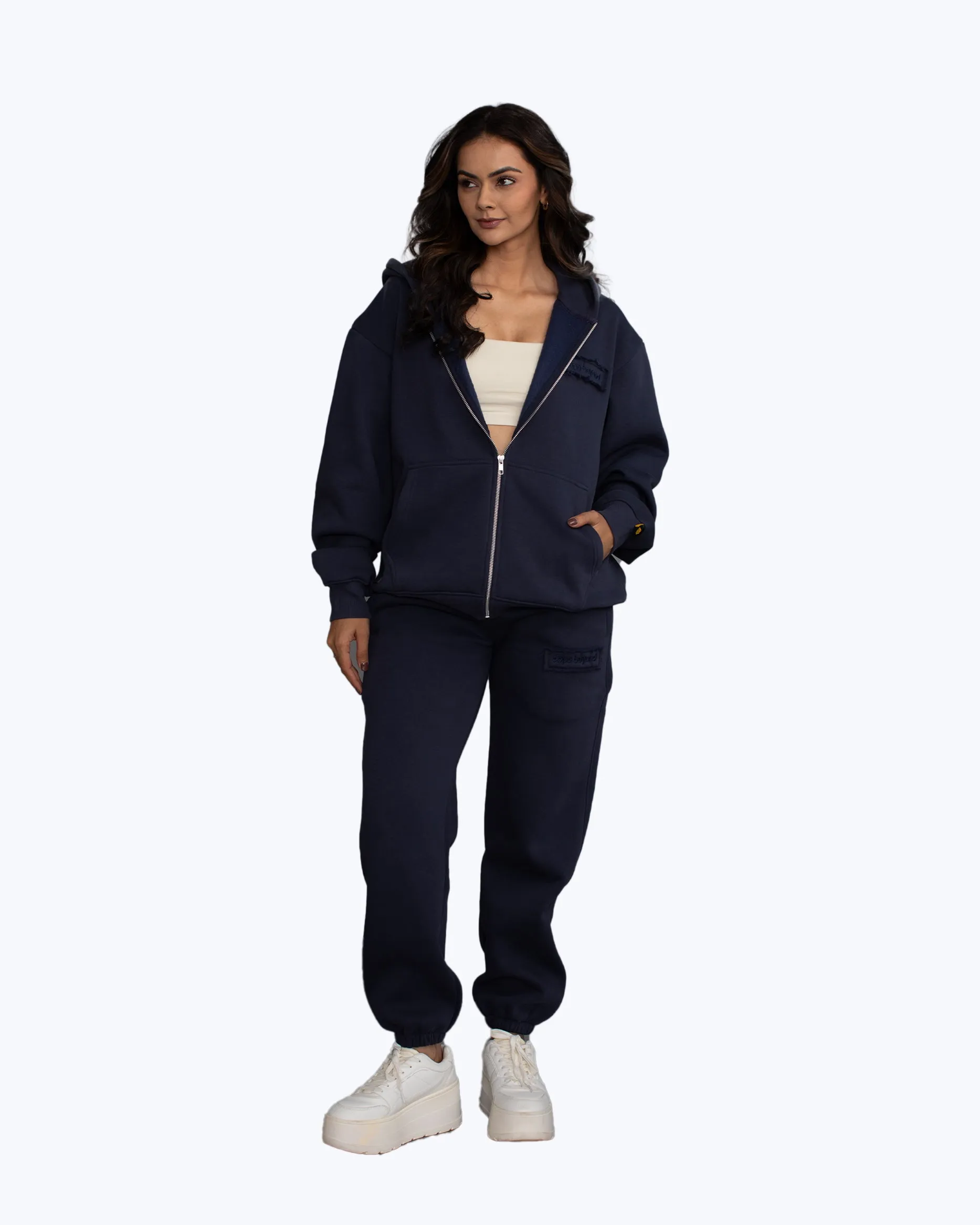 Signature Heavyweight Zip Co-ord Set – Ink Navy sold by Dope Beyond product image thumbnail 2
