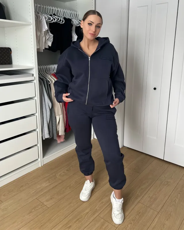 Signature Heavyweight Zip Hoodie – Ink Navy sold by Dope Beyond