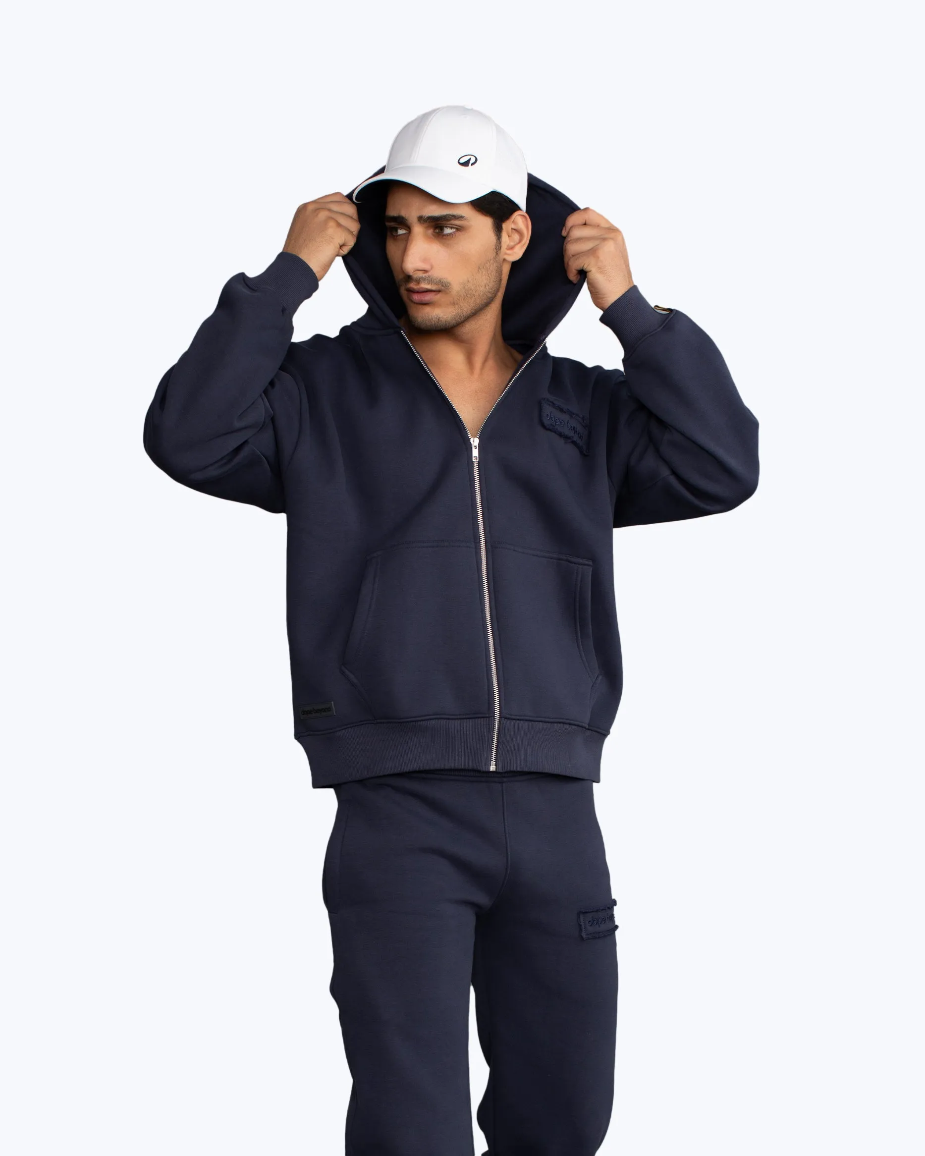Signature Heavyweight Zip Hoodie – Ink Navy sold by Dope Beyond product image thumbnail 4