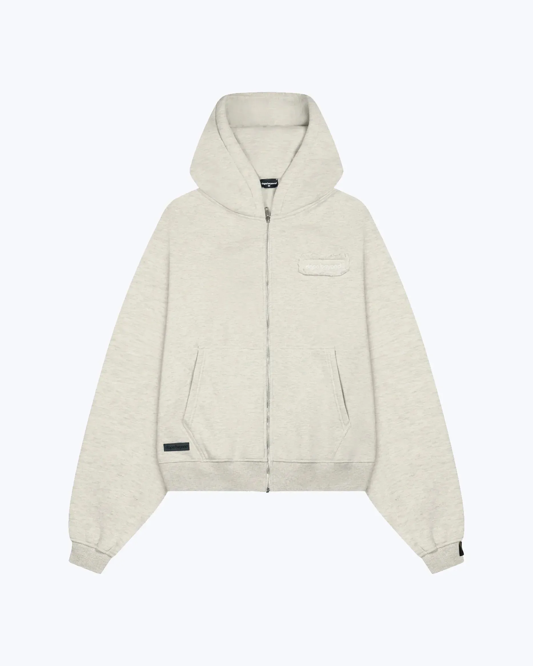 Signature Arctic Heavyweight Zip Hoodie – Ecru Melange sold by Dope Beyond product image thumbnail 5