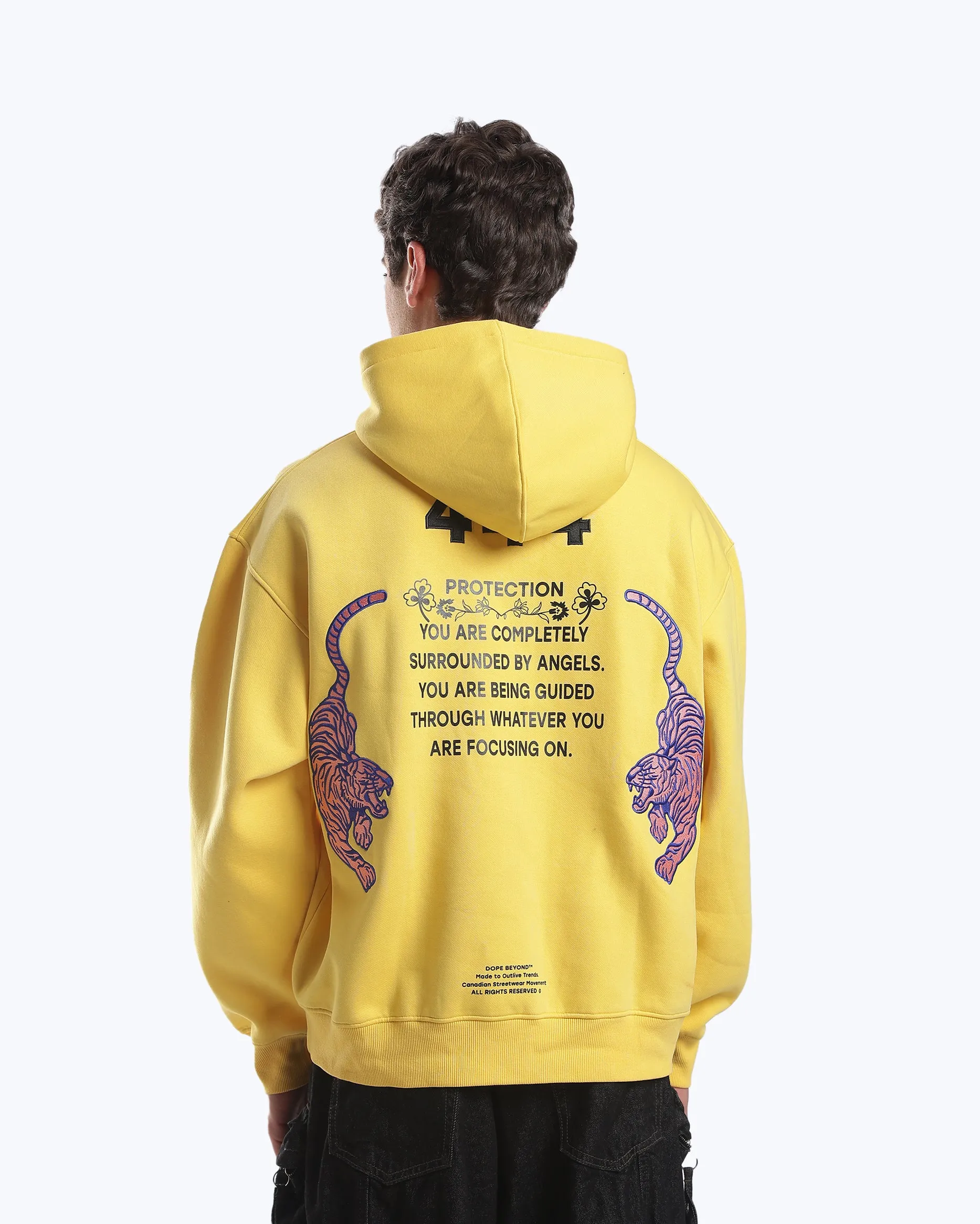 Signature 444 Heavyweight Hoodie – Yellow sold by Dope Beyond product image thumbnail 5