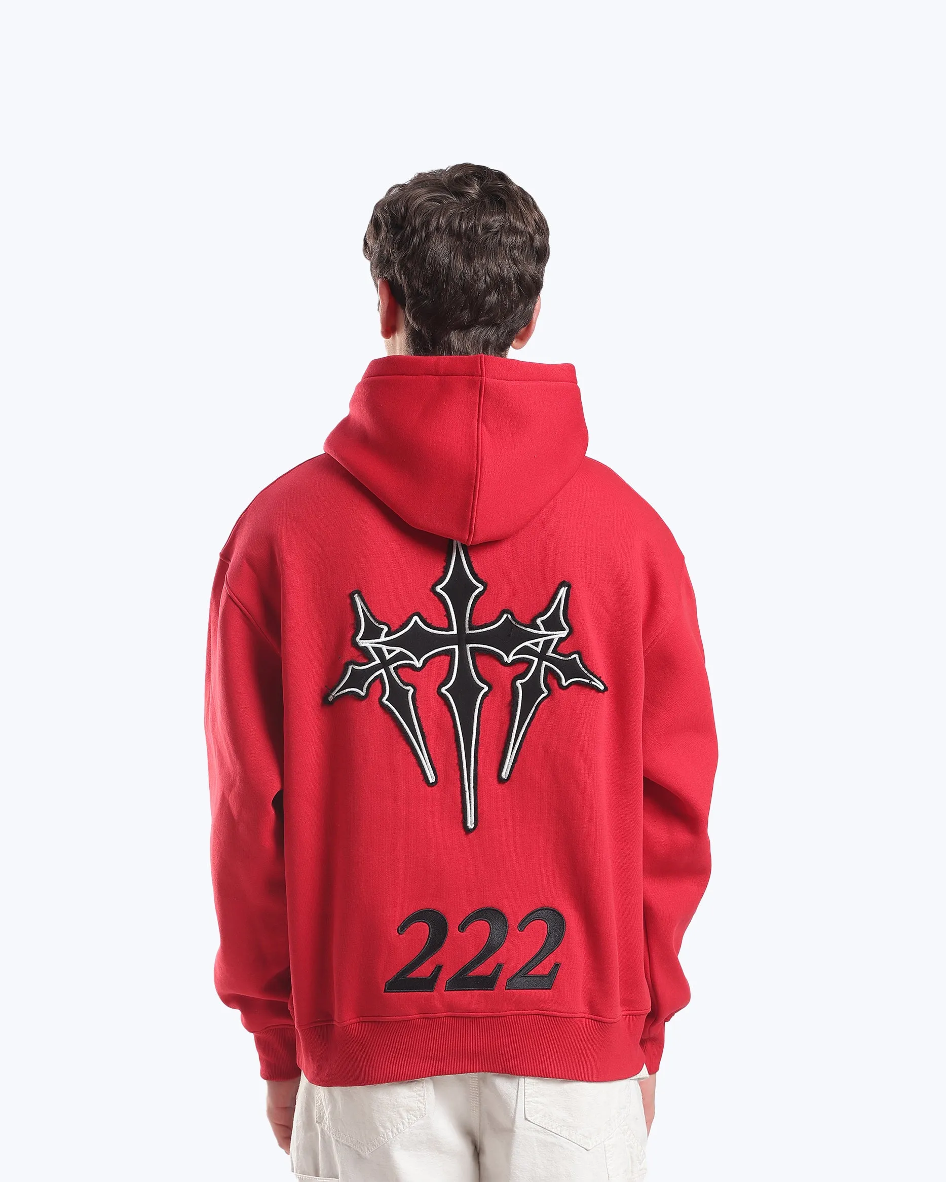 Signature 222 Heavyweight Hoodie – Red sold by Dope Beyond product image thumbnail 3