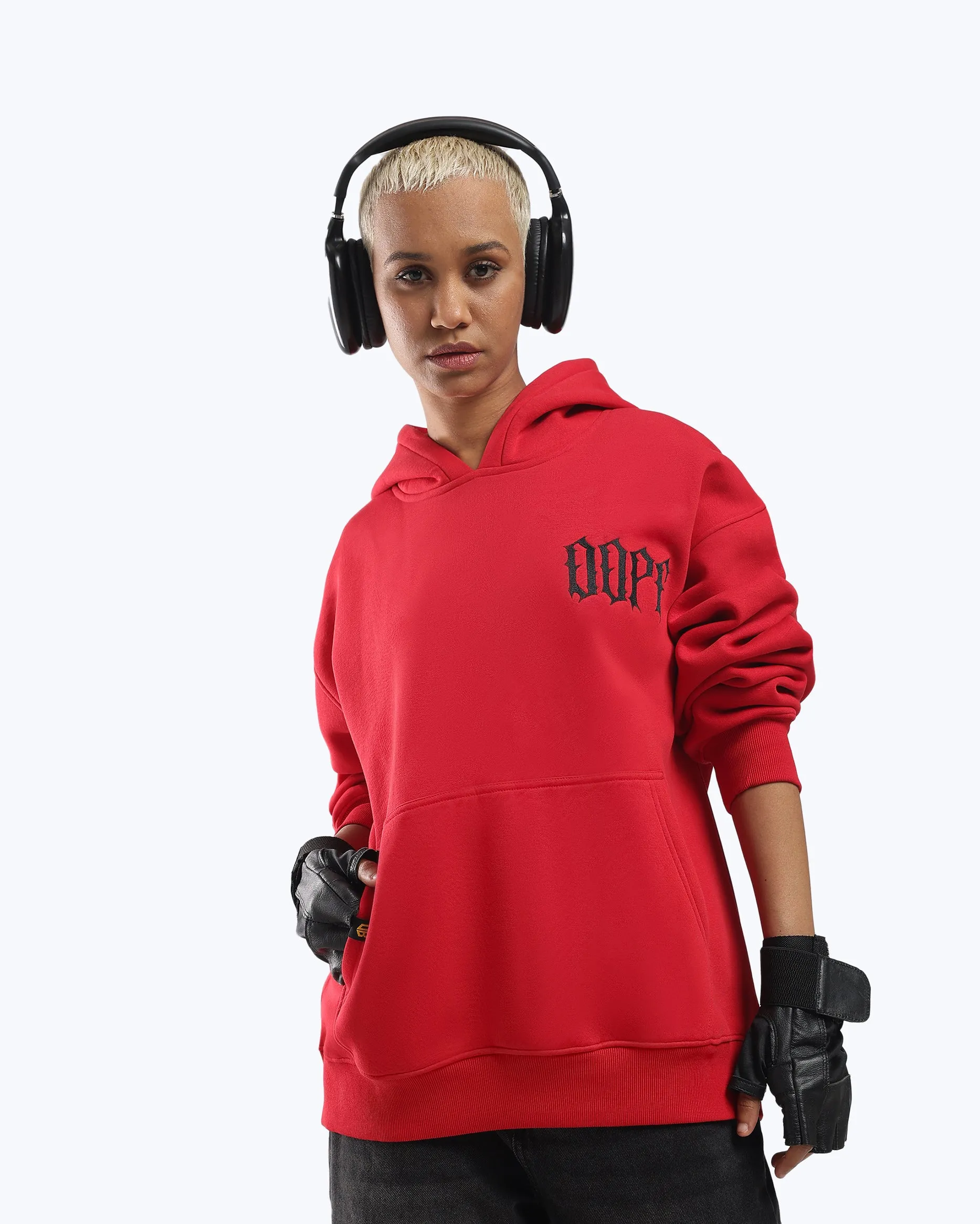 Signature 222 Heavyweight Hoodie – Red sold by Dope Beyond product image thumbnail 2