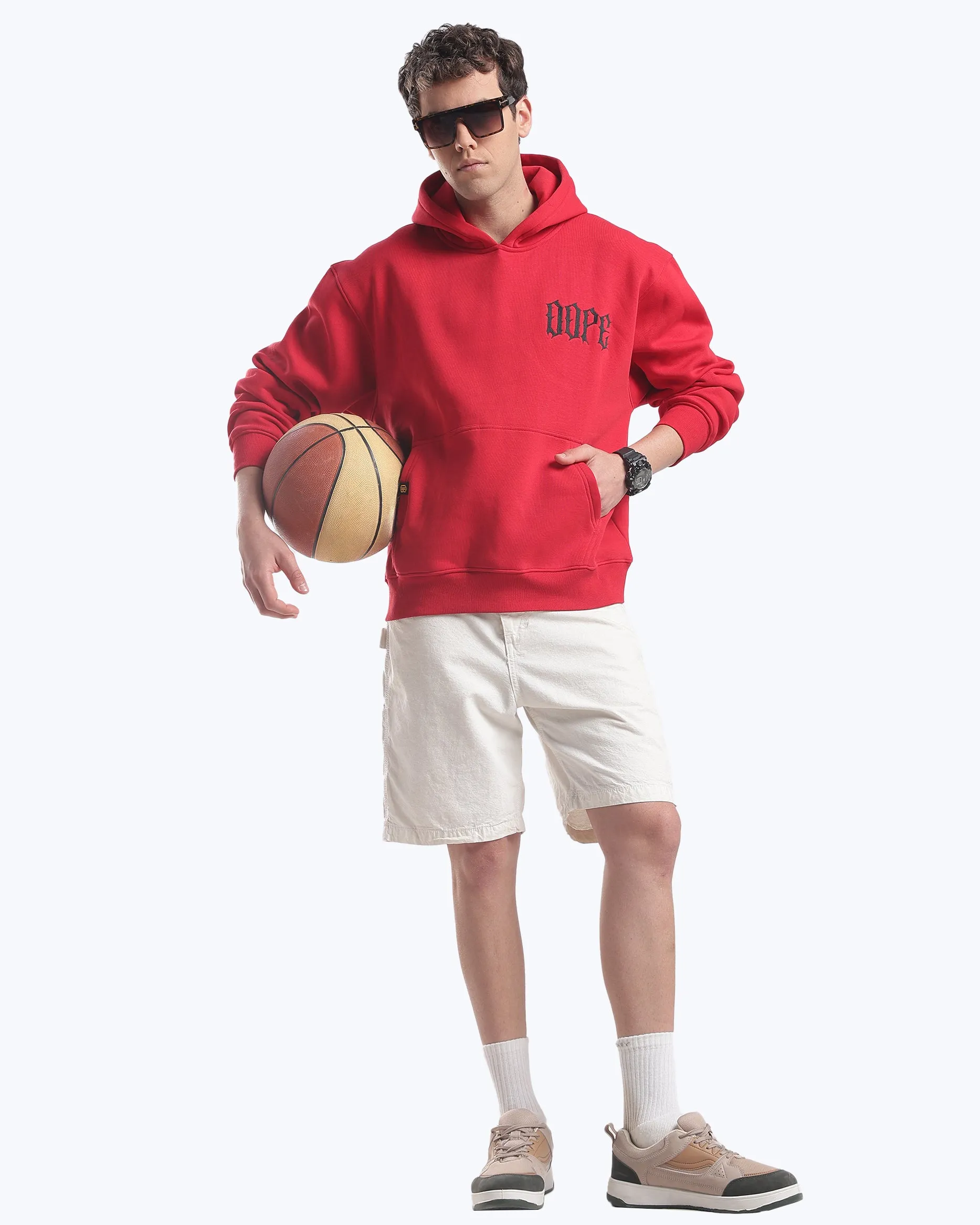 Signature 222 Heavyweight Hoodie – Red sold by Dope Beyond