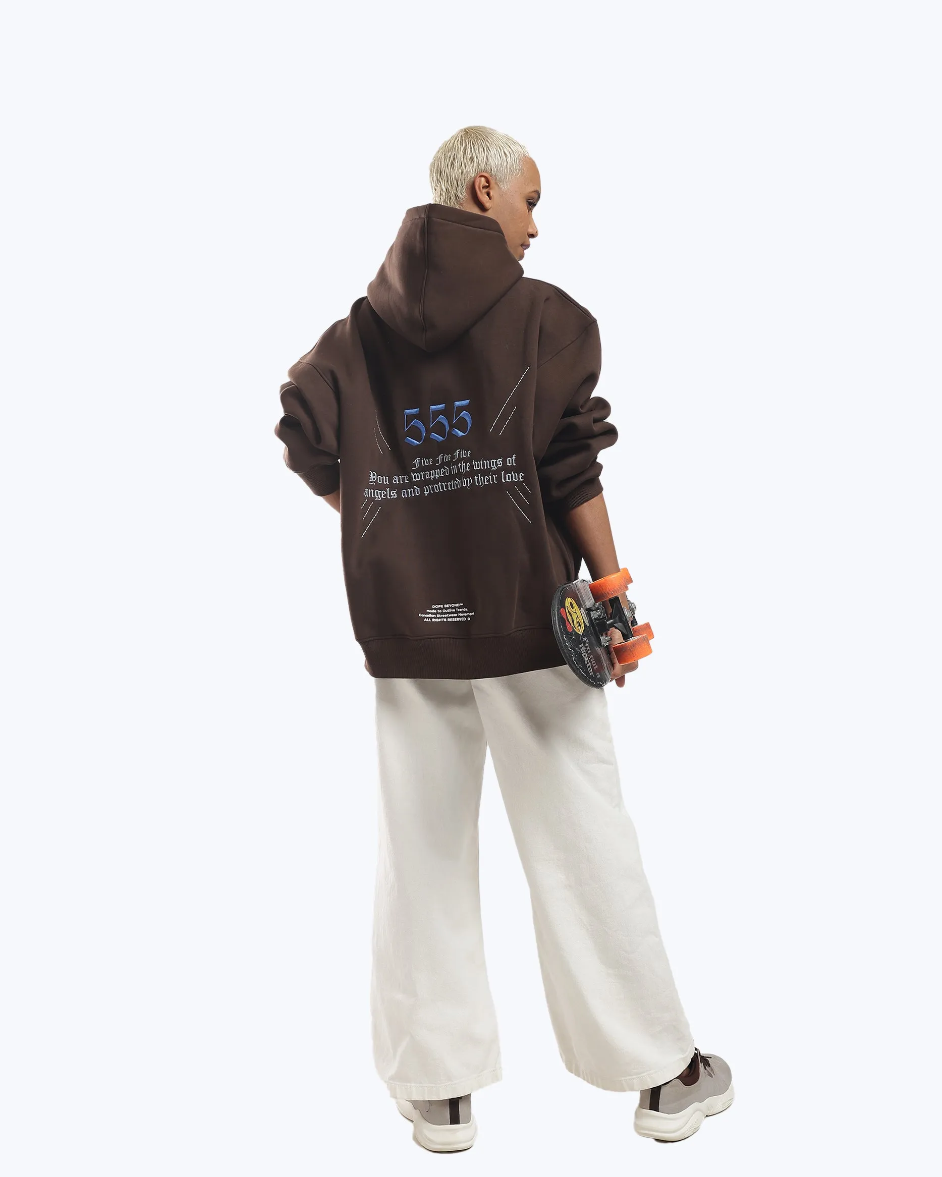 Signature 555 Angel Number Hoodie – Brown sold by Dope Beyond product image thumbnail 4