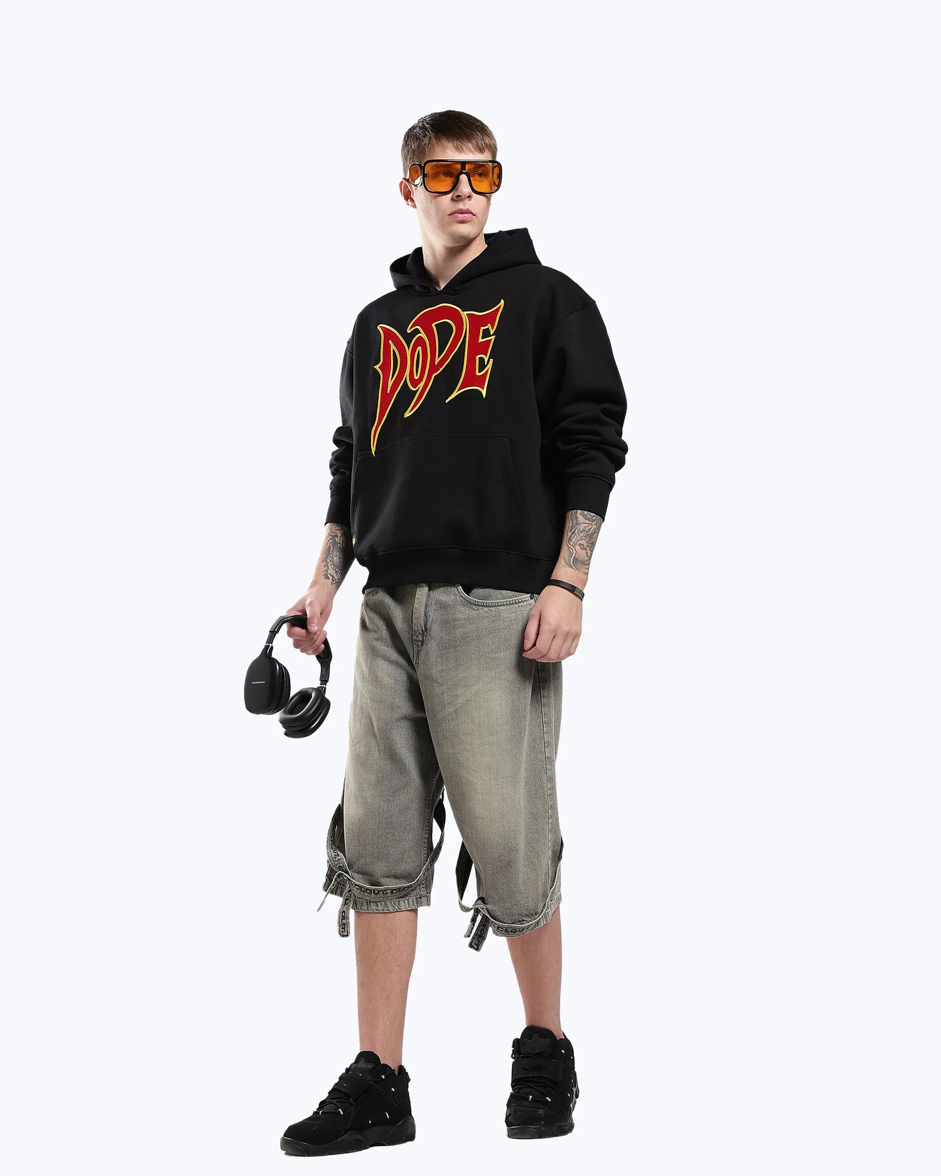 Signature 777 Lightning Graphic Heavyweight Hoodie – Black sold by Dope Beyond product image thumbnail 5