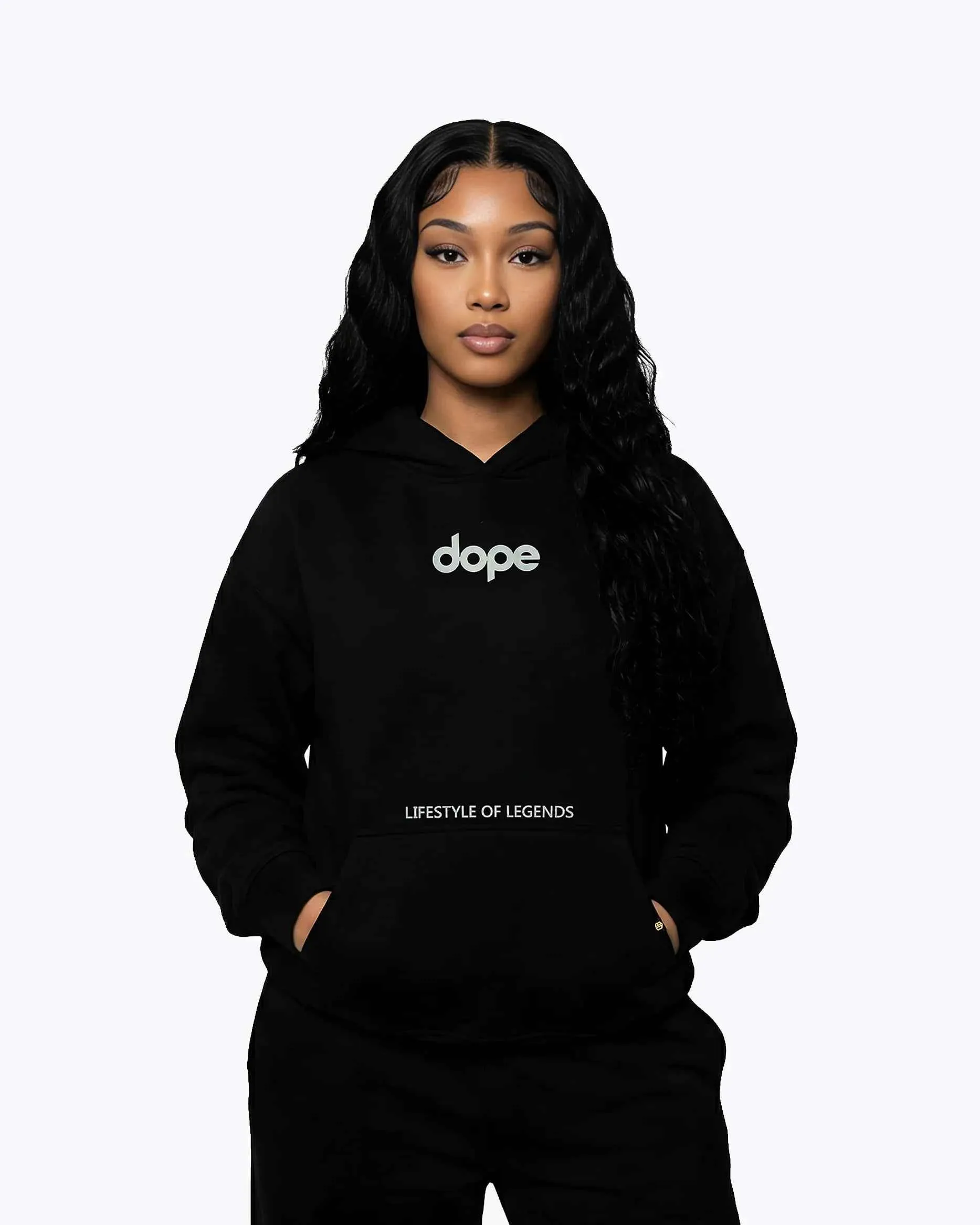 Legends Series Oversized Hoodie – Jet Black sold by Dope Beyond product image thumbnail 2