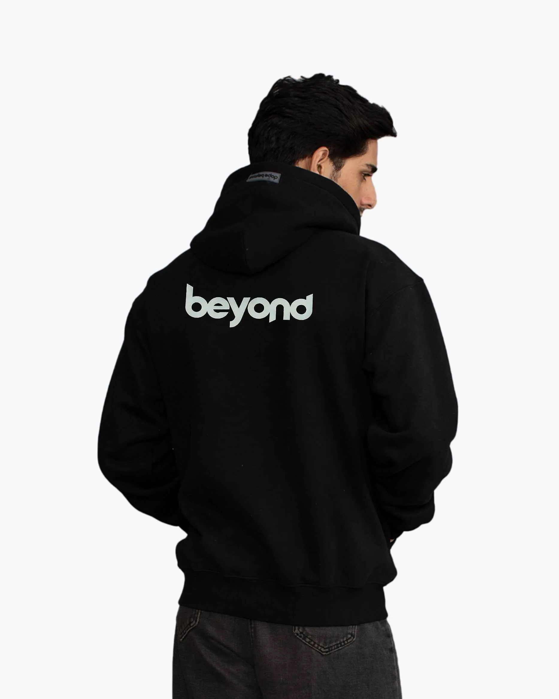Legends Series Oversized Hoodie – Jet Black sold by Dope Beyond product image thumbnail 5