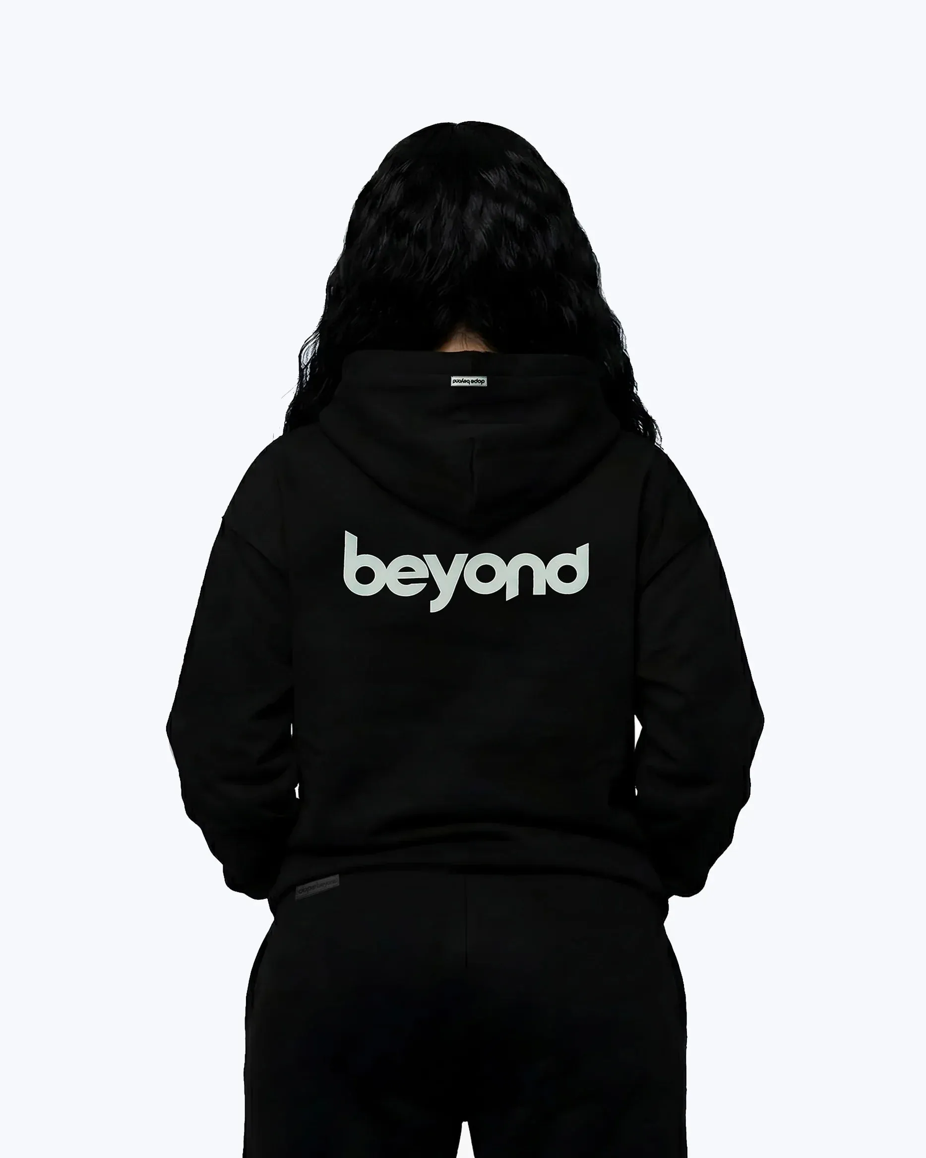 Legends Series Oversized Hoodie – Jet Black sold by Dope Beyond product image thumbnail 4